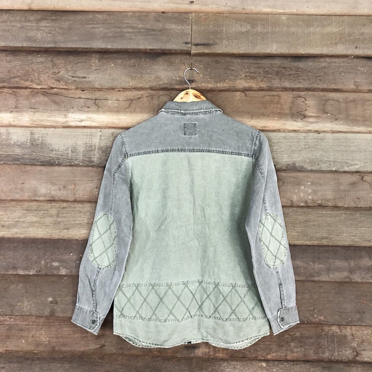 Japanese Brand Art Class military Grey Denim Jacket #4631 Size US S / EU 44-46 / 1 - 14 Thumbnail