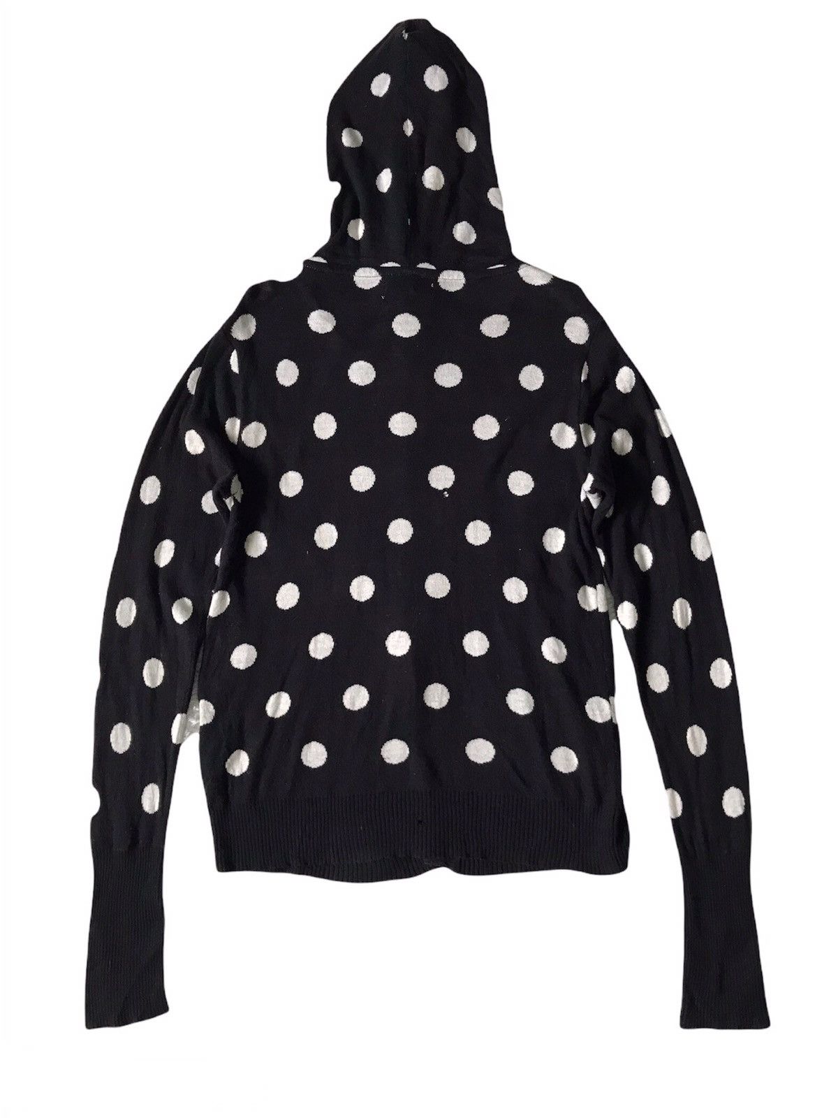 Japanese Brand Jungle Storm Polka Dot Cardigan Sweater Full Button Hooded Size US M / EU 48-50 / 2 - 3 Thumbnail
