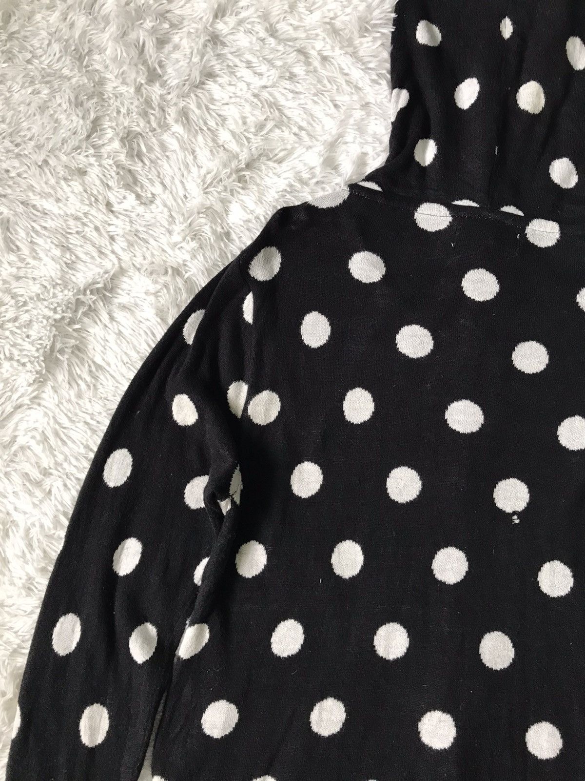 Japanese Brand Jungle Storm Polka Dot Cardigan Sweater Full Button Hooded Size US M / EU 48-50 / 2 - 9 Thumbnail