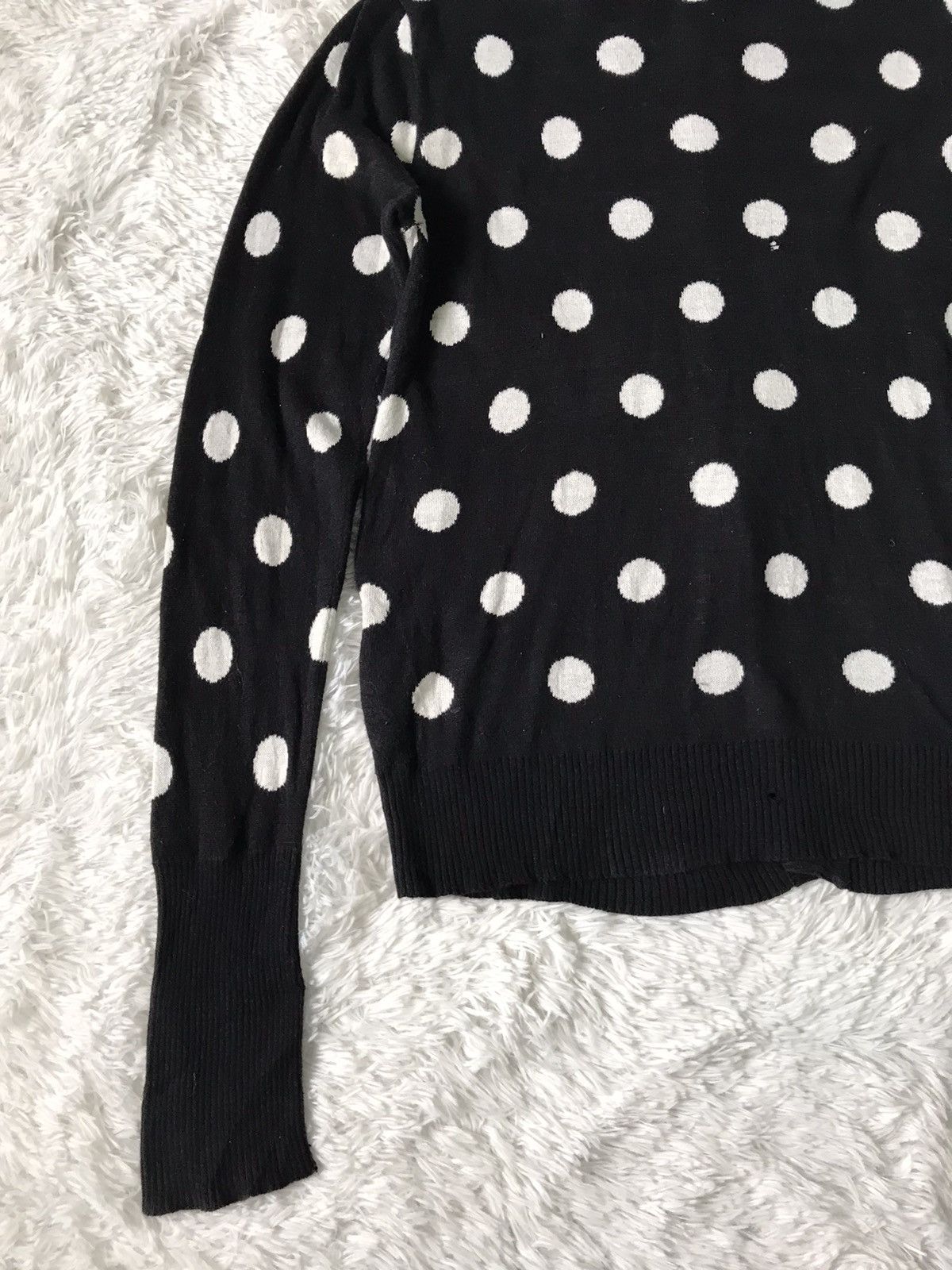 Japanese Brand Jungle Storm Polka Dot Cardigan Sweater Full Button Hooded Size US M / EU 48-50 / 2 - 12 Thumbnail