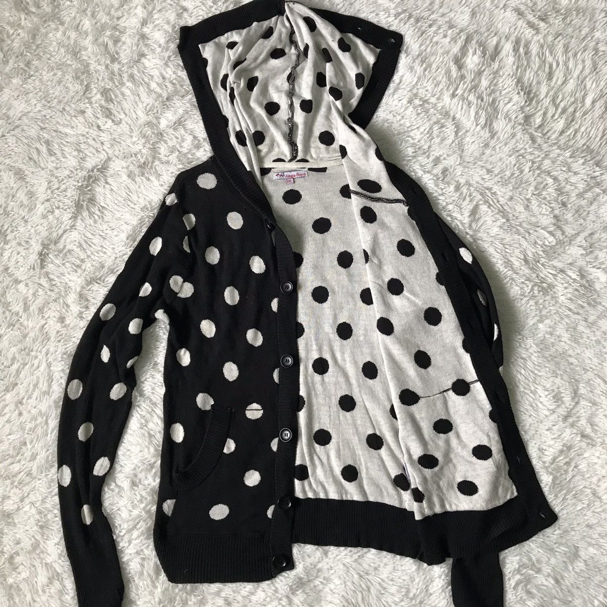 Japanese Brand Jungle Storm Polka Dot Cardigan Sweater Full Button Hooded Size US M / EU 48-50 / 2 - 16 Thumbnail