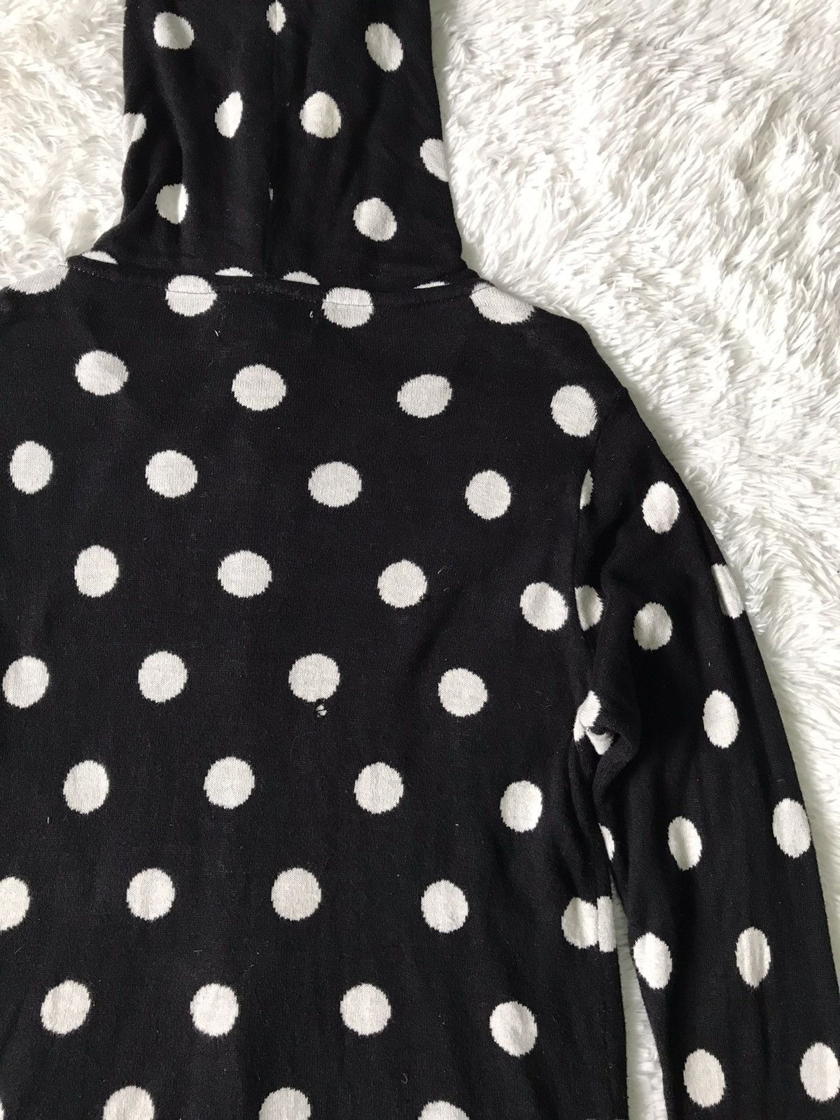 Japanese Brand Jungle Storm Polka Dot Cardigan Sweater Full Button Hooded Size US M / EU 48-50 / 2 - 10 Thumbnail