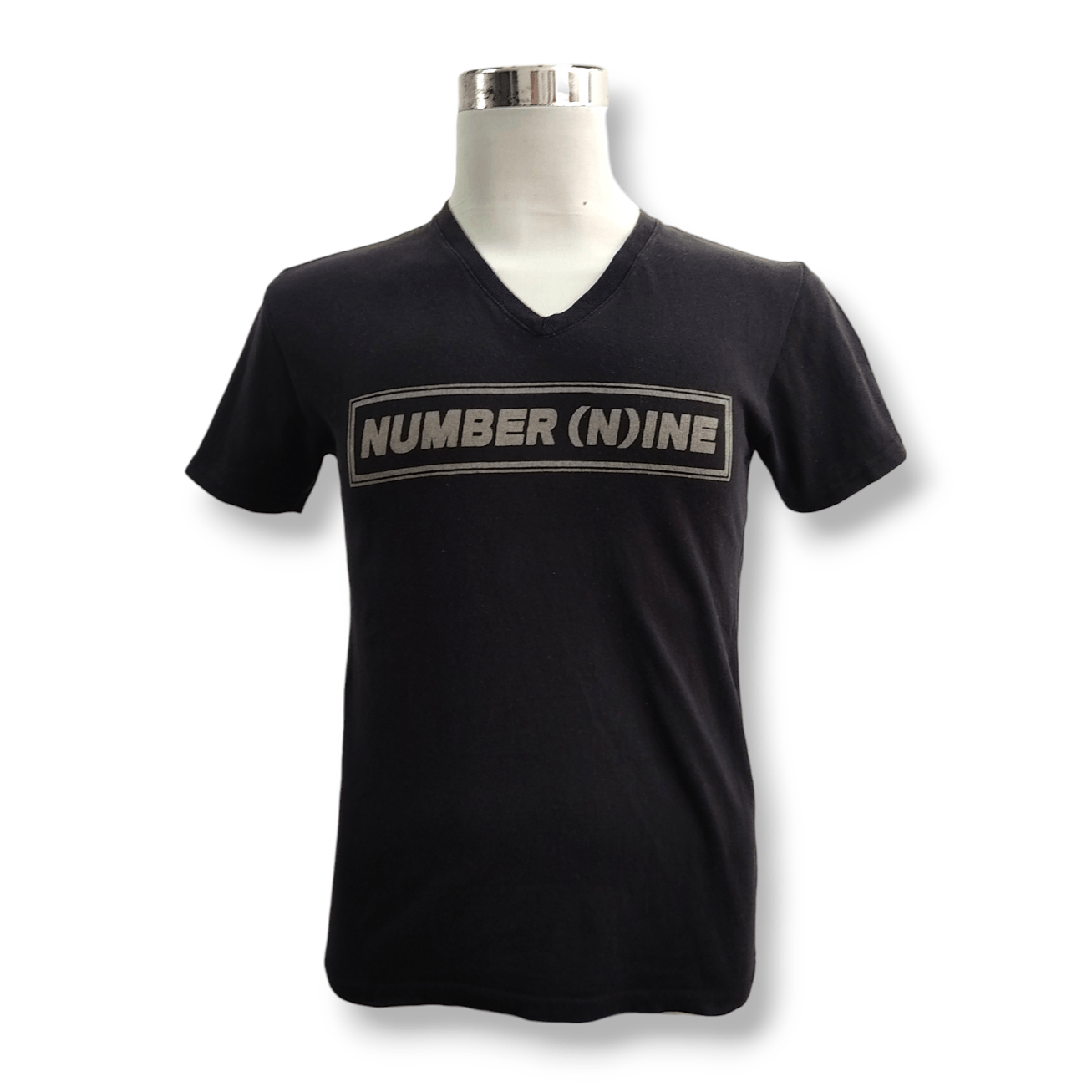 Number (N)ine Denim SpellOut Box V-neck T-shirt