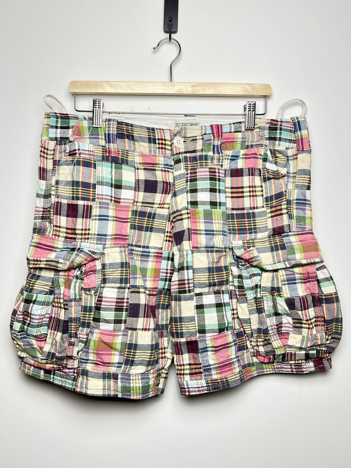 image of Polo Ralph Lauren x Vintage Ralph Laurent Patchwork Cargo Shorts, Men's (Size 34)