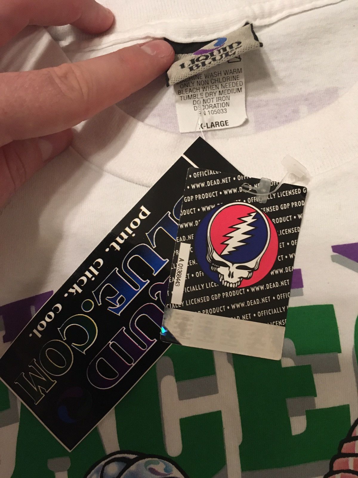 Flatbush Zombies × Grateful Dead × Vintage Liquid Blue Steal your face-off 1994 USA NikeSB Pleasures Size US XL / EU 56 / 4 - 2 Thumbnail