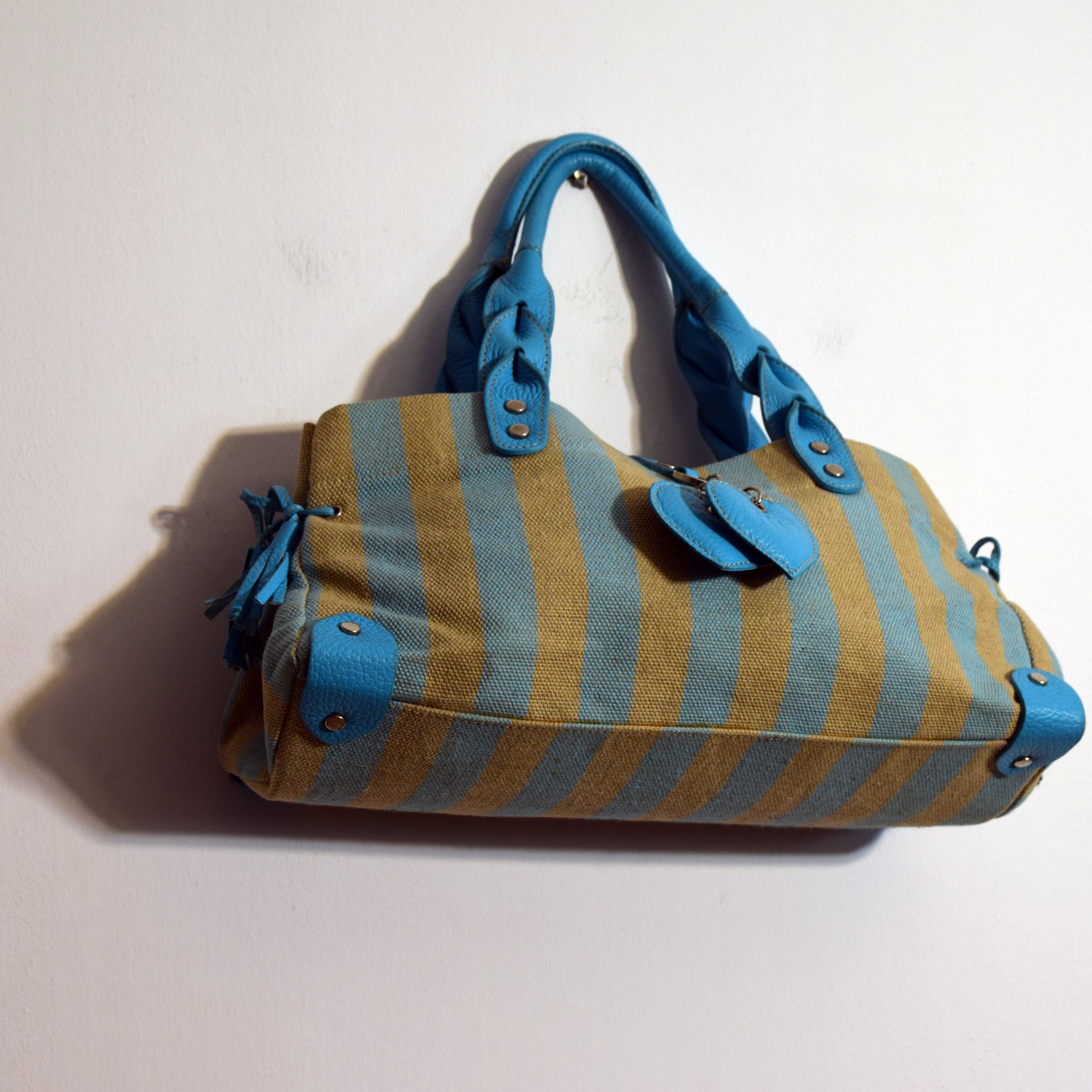 Other Suedue Leather Roberto Di Gandalfi Stripe Hand Bag Size ONE SIZE - 3 Thumbnail