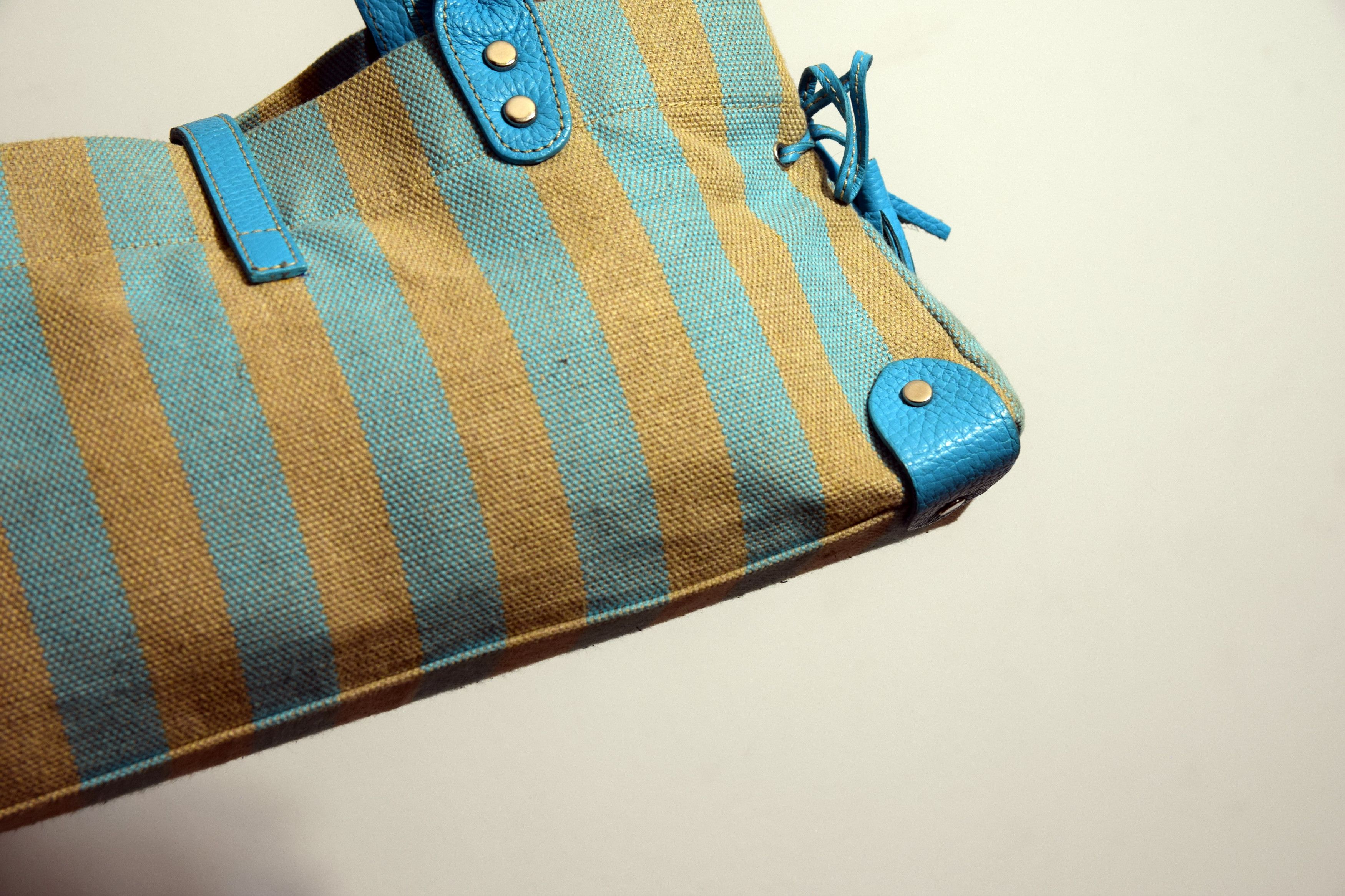 Other Suedue Leather Roberto Di Gandalfi Stripe Hand Bag Size ONE SIZE - 9 Thumbnail