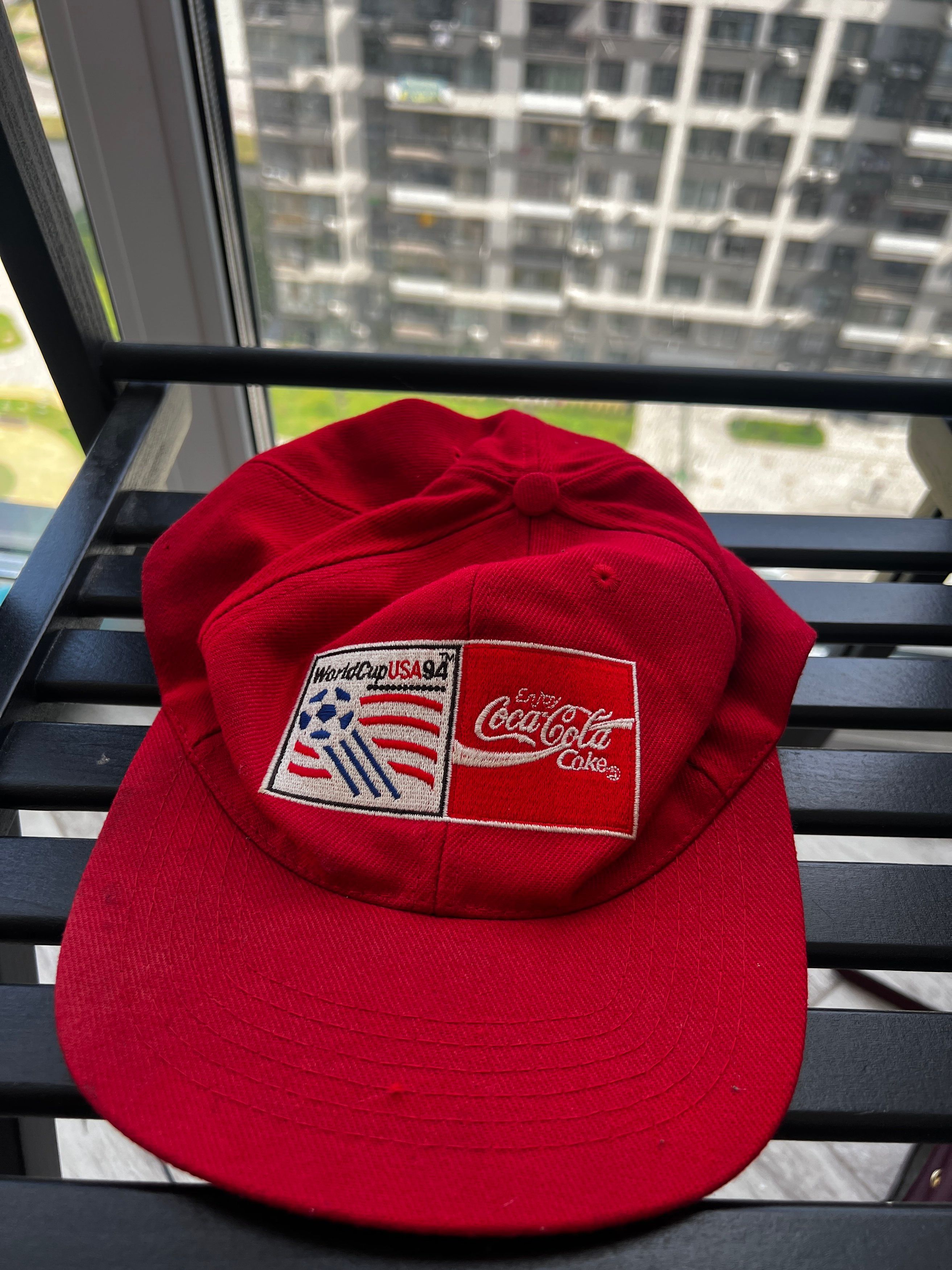 Pre-owned Coca Cola X Fifa World Cup 90's Coca Cola World Cup Usa 94 Vintage Hat Snapback Cap In Red