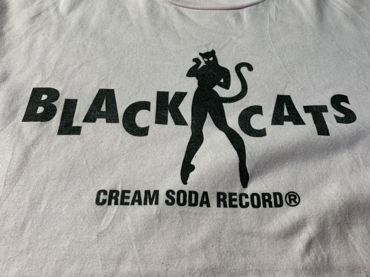 Japanese Brand Black Cats Cream Soda Records Rock Tee Size M / US 6-8 / IT 42-44 - 2 Thumbnail
