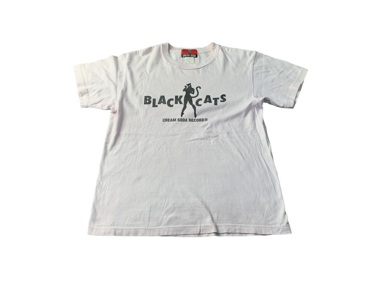 Japanese Brand Black Cats Cream Soda Records Rock Tee Size M / US 6-8 / IT 42-44 - 1 Thumbnail