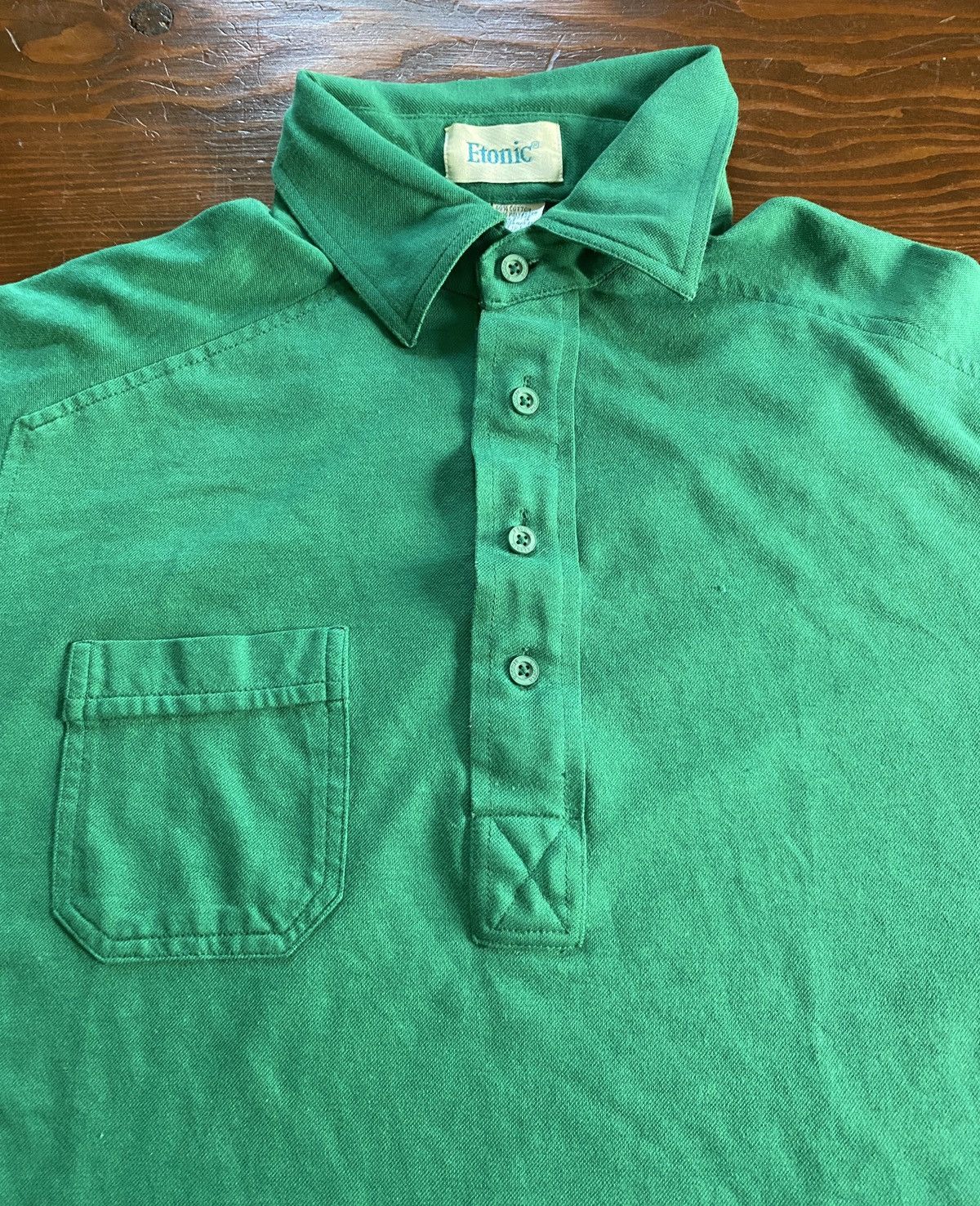 Etonic Vintage 70’s Etonic Green Short Sleeve Polo Size US L / EU 52-54 / 3 - 2 Thumbnail