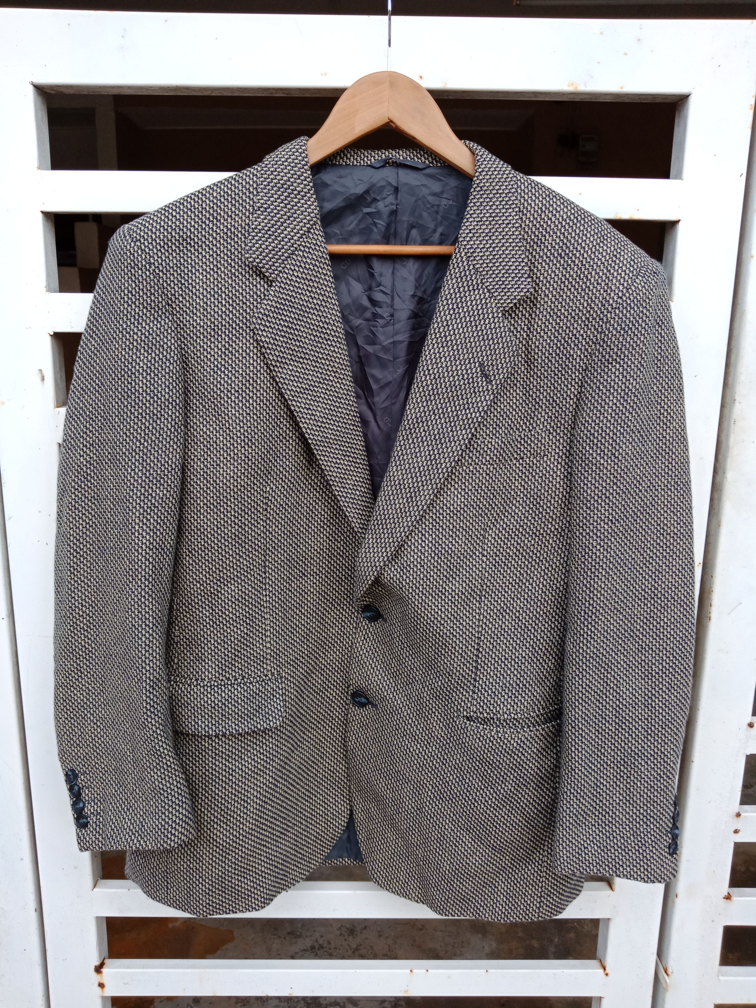 Christian Dior Monsieur Luxury Christian Dior Monsieur Yellow Blue Plaid Coat Blazer Size US M / EU 48-50 / 2 - 1 Thumbnail