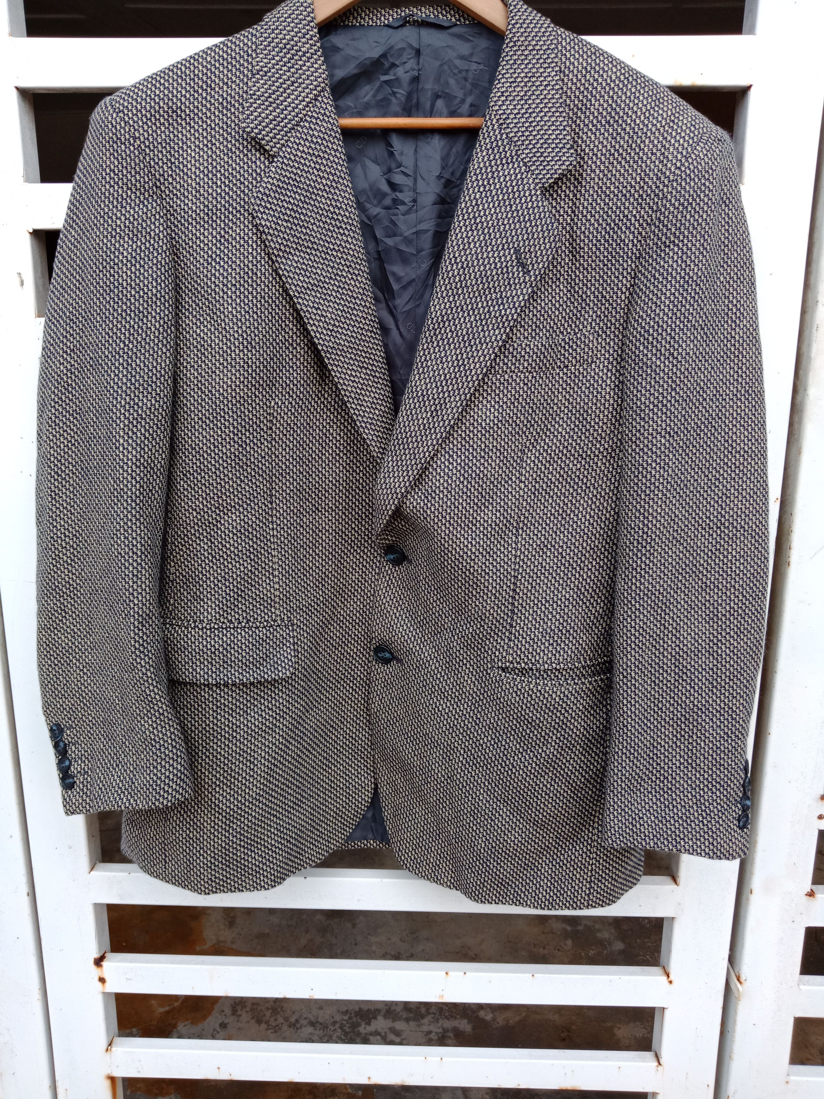 Christian Dior Monsieur Luxury Christian Dior Monsieur Yellow Blue Plaid Coat Blazer Size US M / EU 48-50 / 2 - 8 Thumbnail