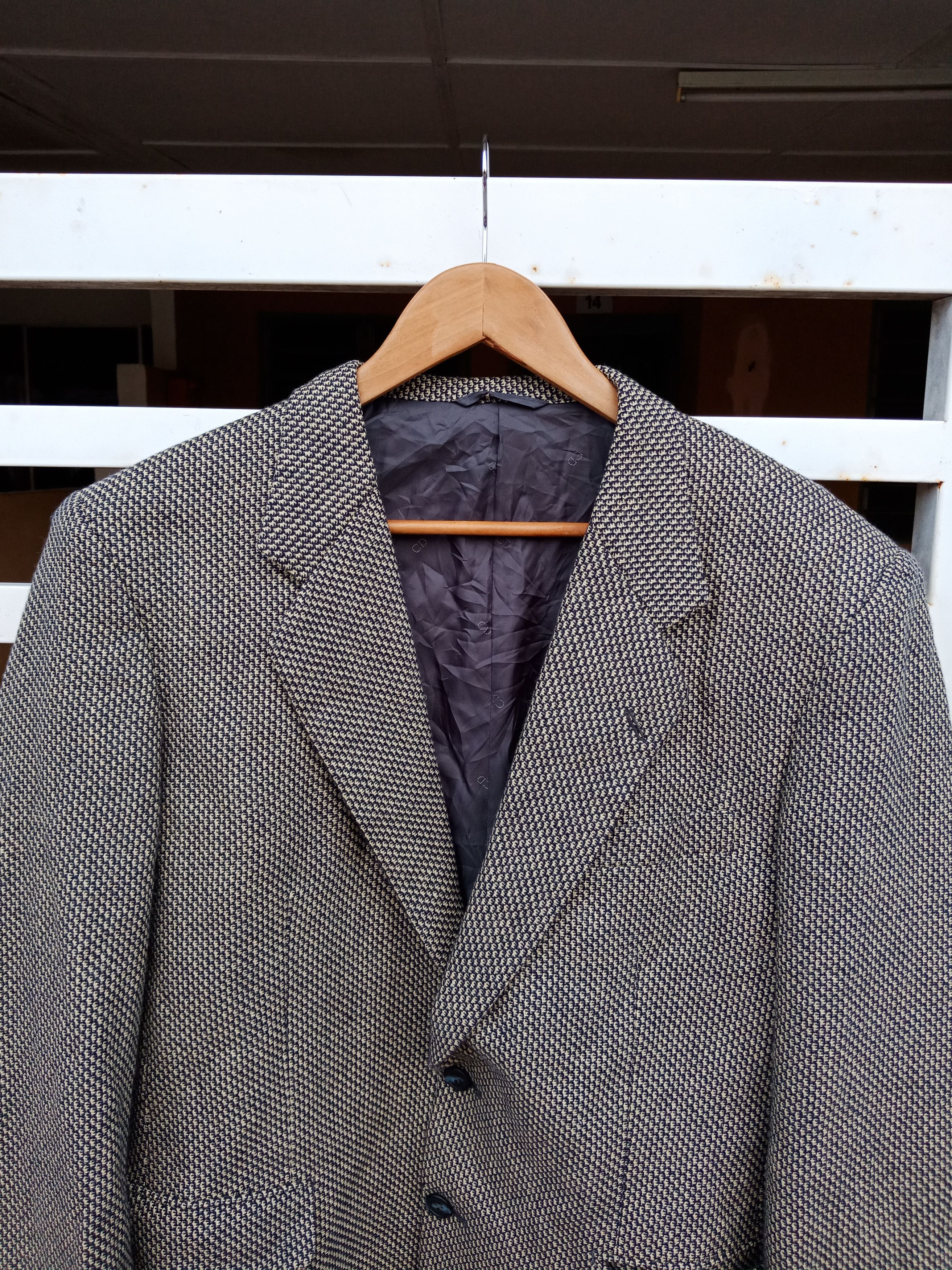 Christian Dior Monsieur Luxury Christian Dior Monsieur Yellow Blue Plaid Coat Blazer Size US M / EU 48-50 / 2 - 9 Thumbnail