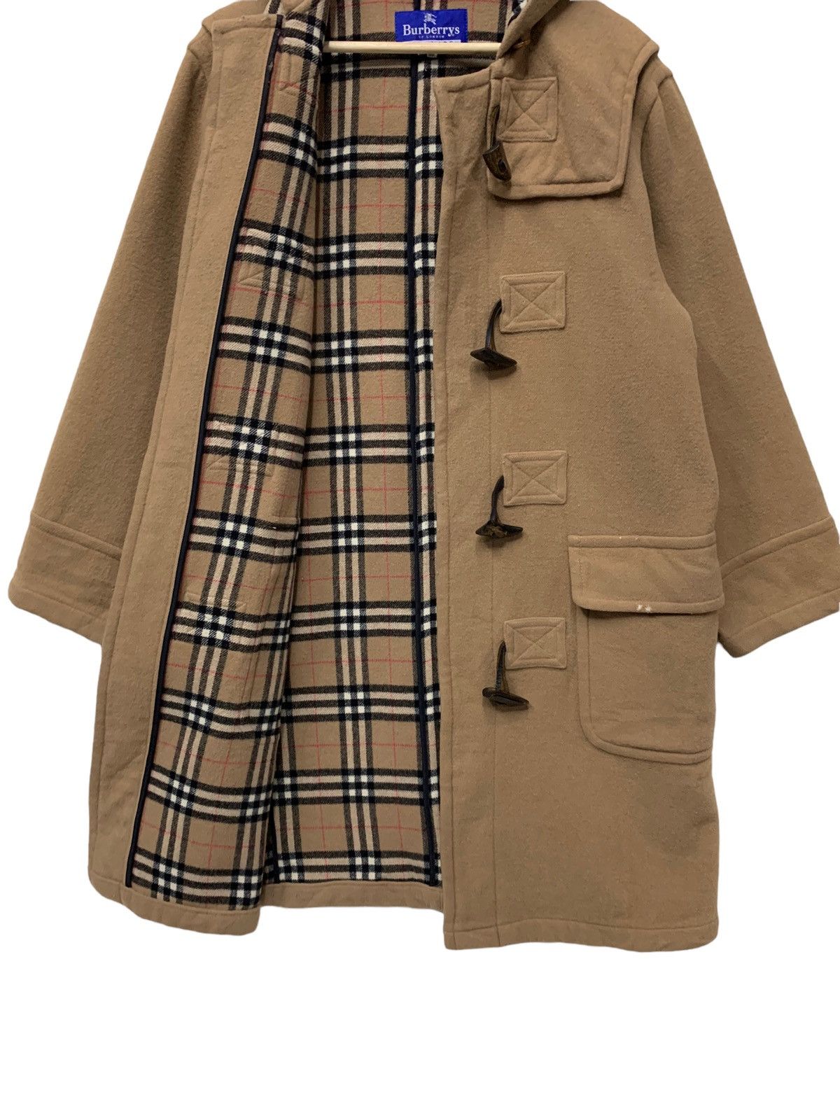 Burberry 🔥BURBERRY WOOL DUFFLE COATS NOVACHECK Size XS / US 0-2 / IT 36-38 - 4 Thumbnail