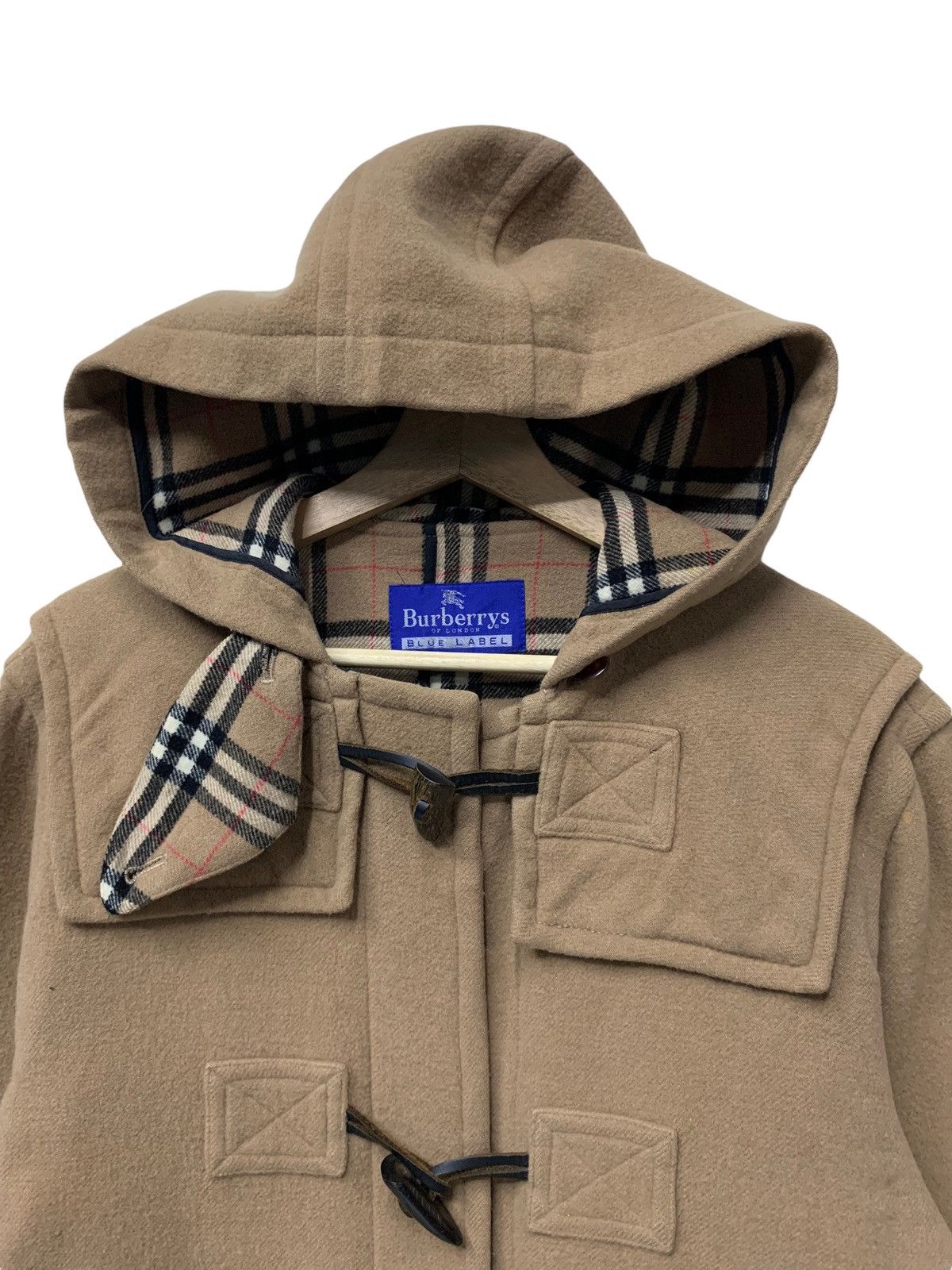 Burberry 🔥BURBERRY WOOL DUFFLE COATS NOVACHECK Size XS / US 0-2 / IT 36-38 - 8 Thumbnail