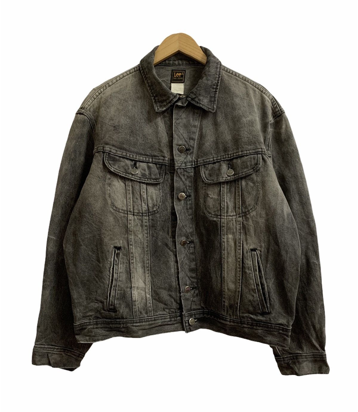 image of Lee Riders Denim Trucker Jacket in Grey, Men's (Size Medium)