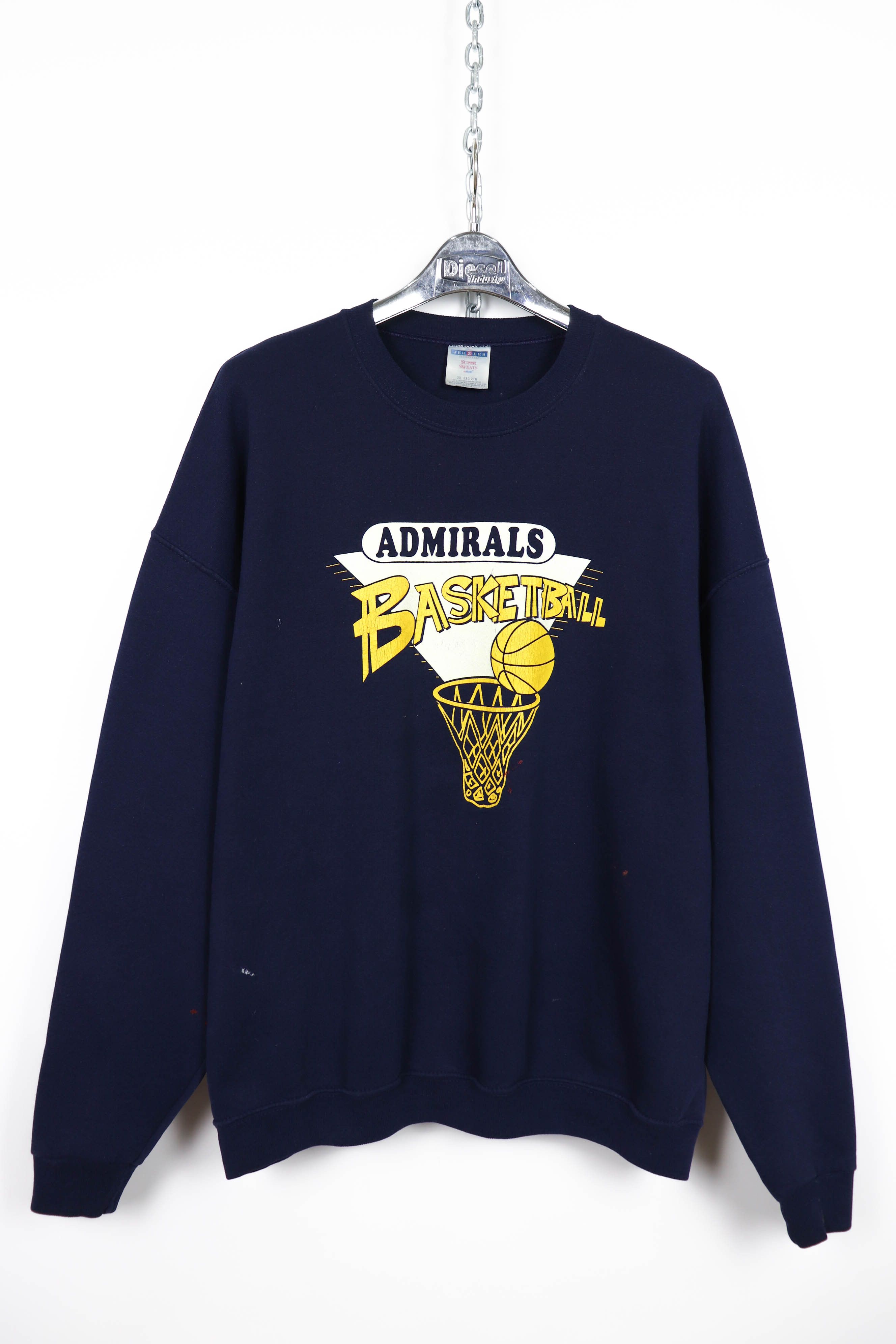 Vintage Admirals Basketball Vintage 90s Printed Graphics Sweatshirt Size US XXL / EU 58 / 5 - 1 Thumbnail