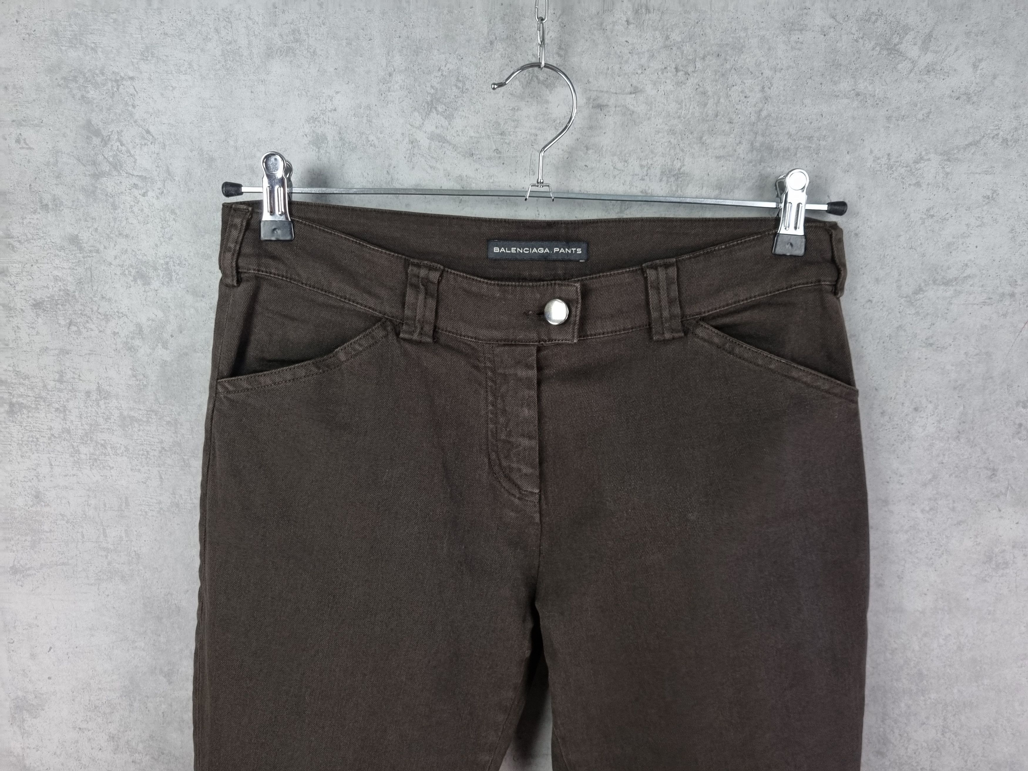 Balenciaga Rare BALENCIAGA Brown Denim Down Zipper Skinny Pants Size 28" / US 6 / IT 42 - 3 Thumbnail