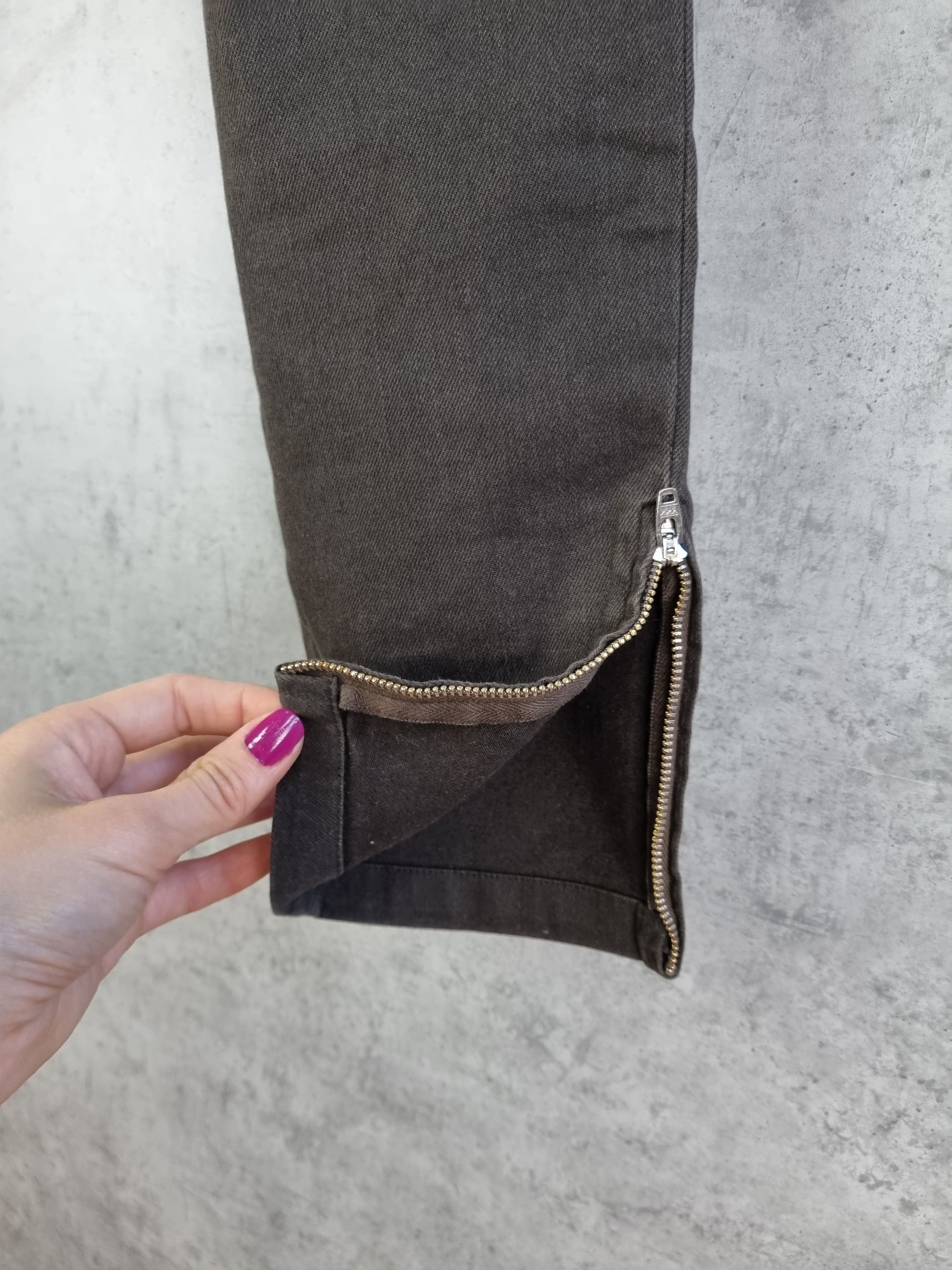Balenciaga Rare BALENCIAGA Brown Denim Down Zipper Skinny Pants Size 28" / US 6 / IT 42 - 12 Thumbnail