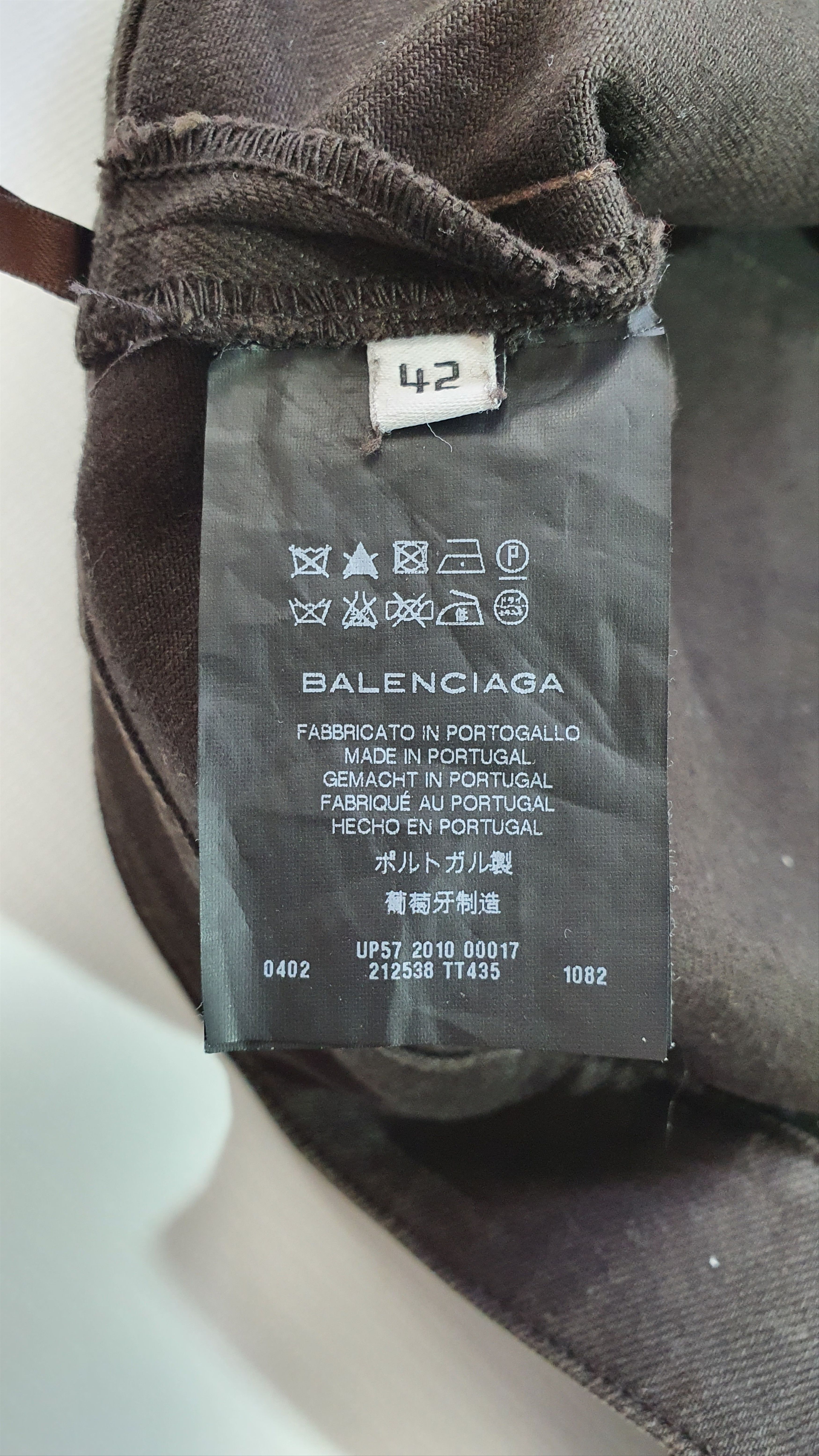 Balenciaga Rare BALENCIAGA Brown Denim Down Zipper Skinny Pants Size 28" / US 6 / IT 42 - 4 Thumbnail