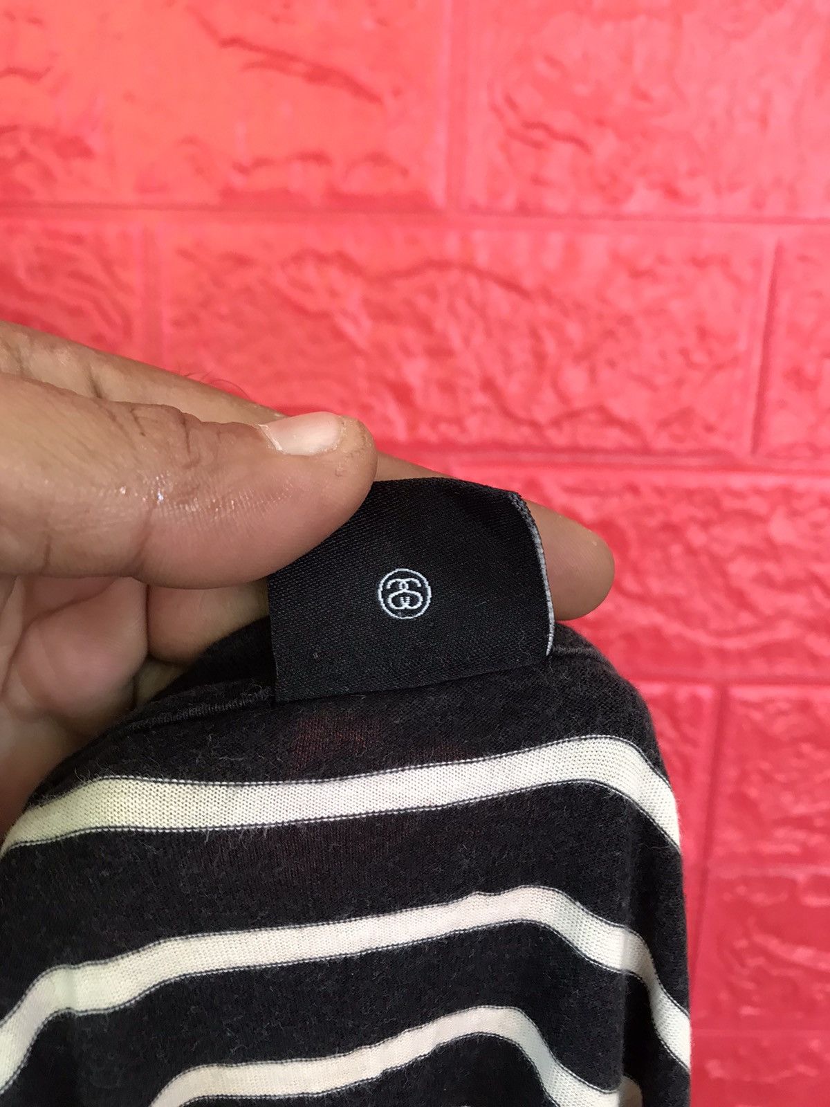 Japanese Brand × Stussy STUSSY STRIPED TSHIRT BIG LOGO EMBROIDERY Size US L / EU 52-54 / 3 - 9 Thumbnail