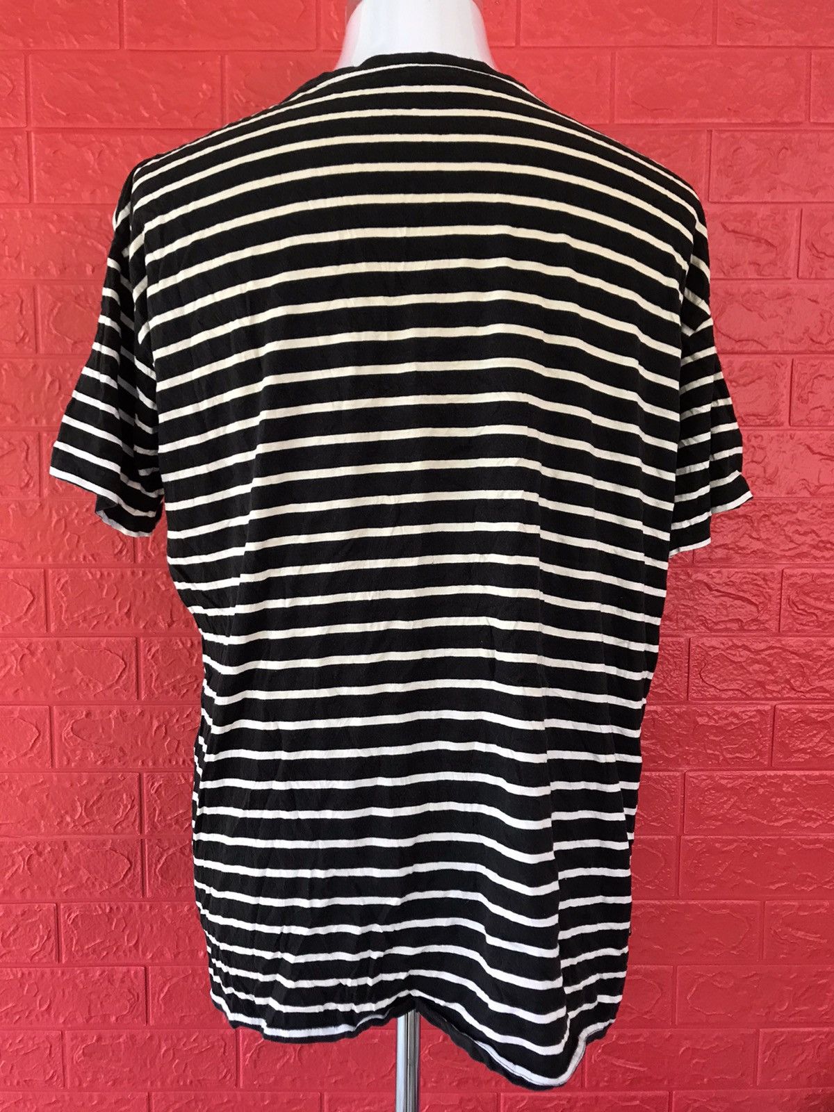 Japanese Brand × Stussy STUSSY STRIPED TSHIRT BIG LOGO EMBROIDERY Size US L / EU 52-54 / 3 - 2 Thumbnail