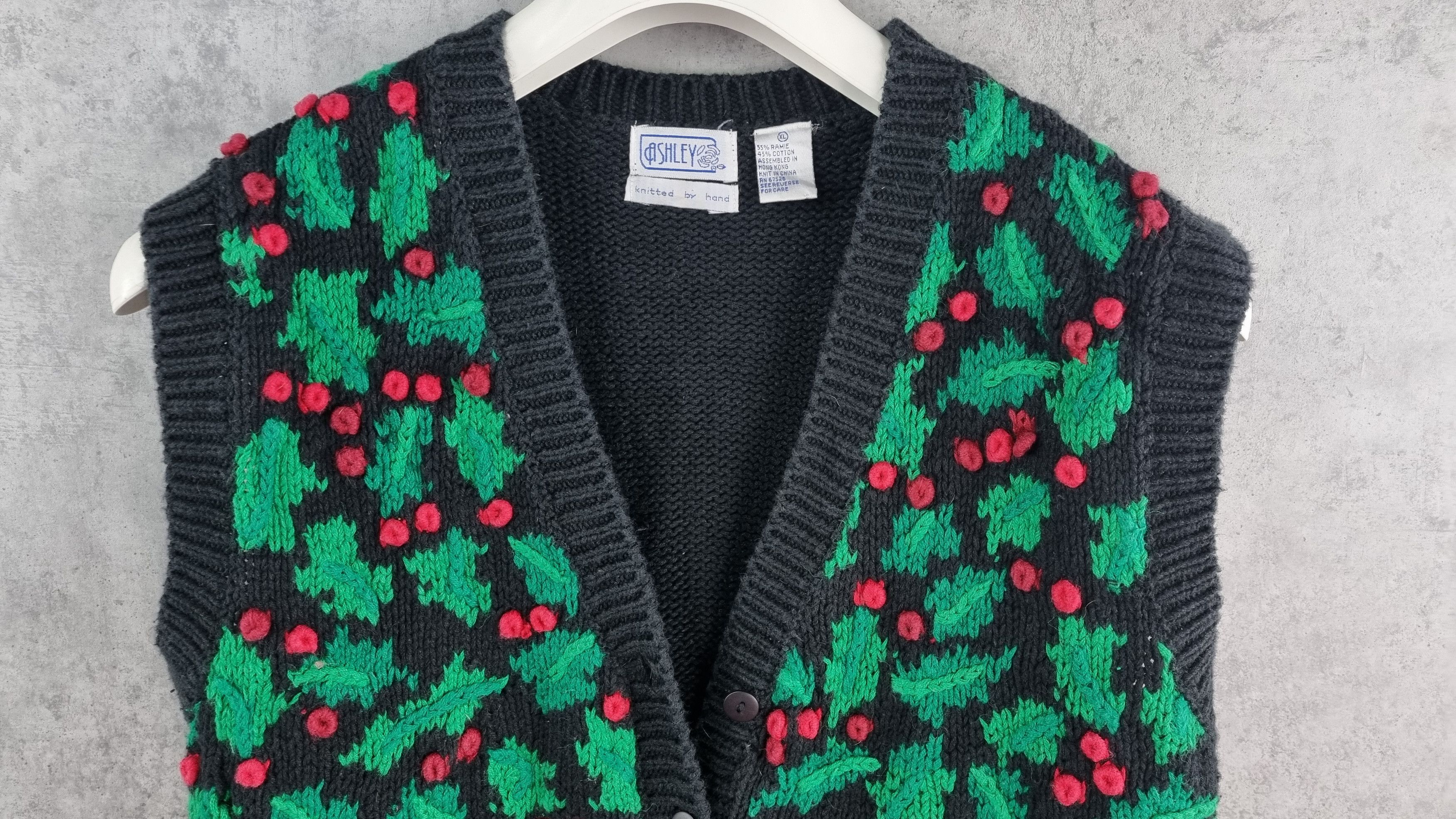 Cardigan × Coloured Cable Knit Sweater × Vintage Rare 80s Unique 