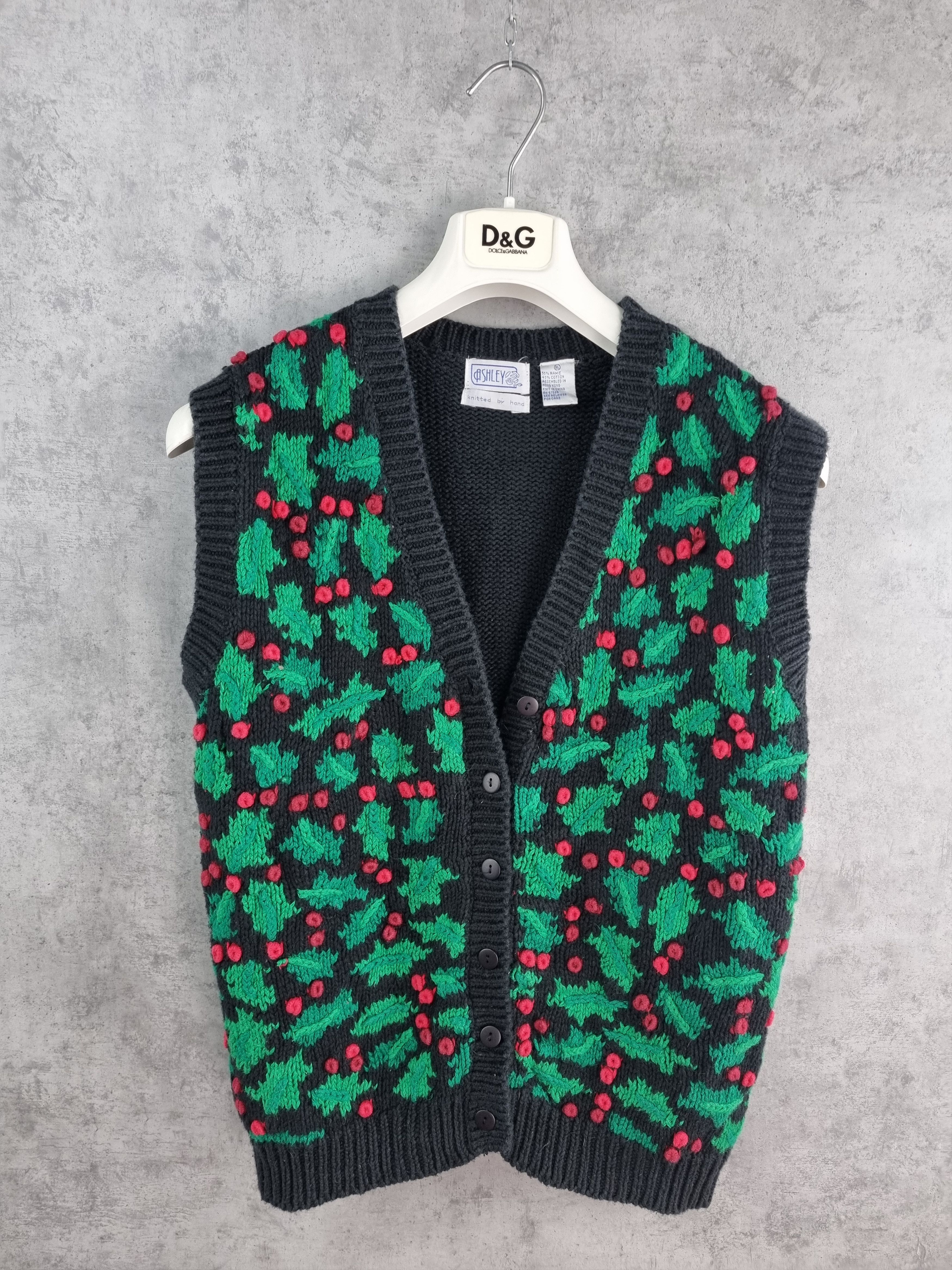 Vintage Rare 80s Unique Knitted Vest TYLER style Size US M / EU 48-50 / 2 - 2 Thumbnail