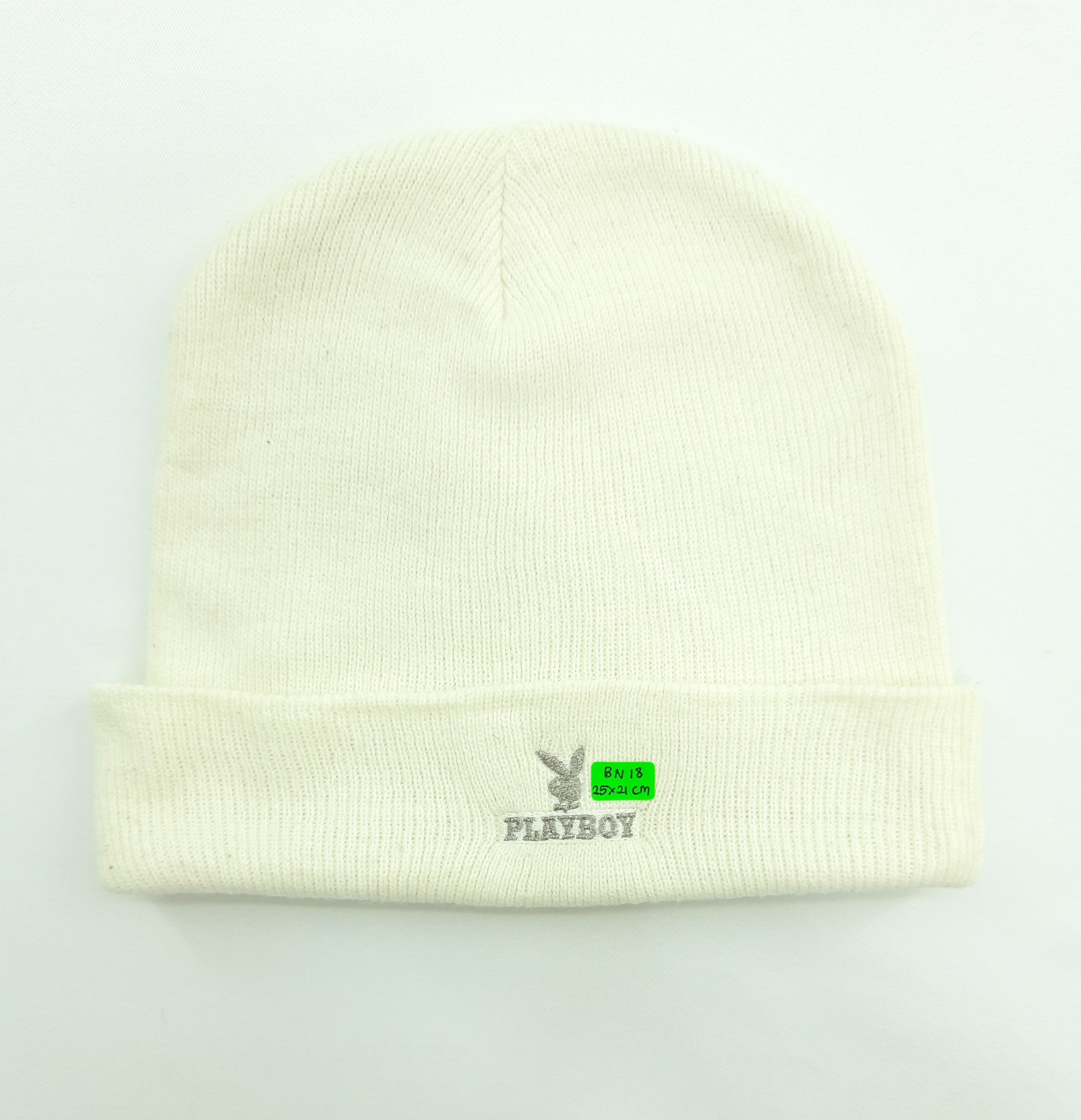 Playboy × Vintage Playboy Plain White Beanie / Hat - BN18 Size ONE SIZE - 13 Thumbnail