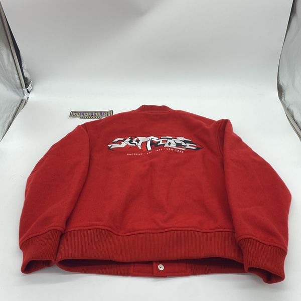 Supreme Delta logo varsity jacket | Grailed