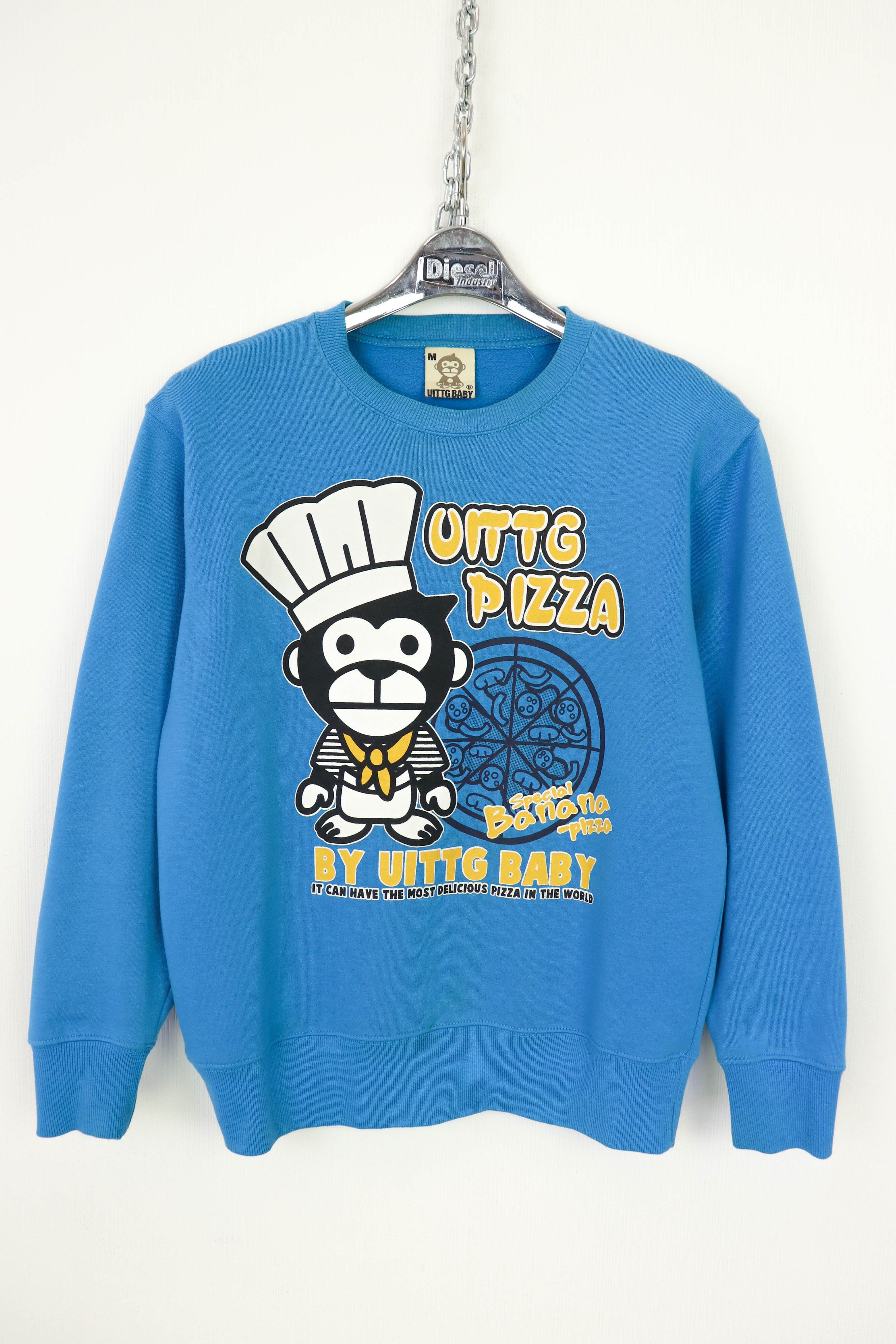 Japanese Brand UITTG Pizza by UITTG BABY Printed Graphics Sweatshirt Size US M / EU 48-50 / 2 - 1 Thumbnail