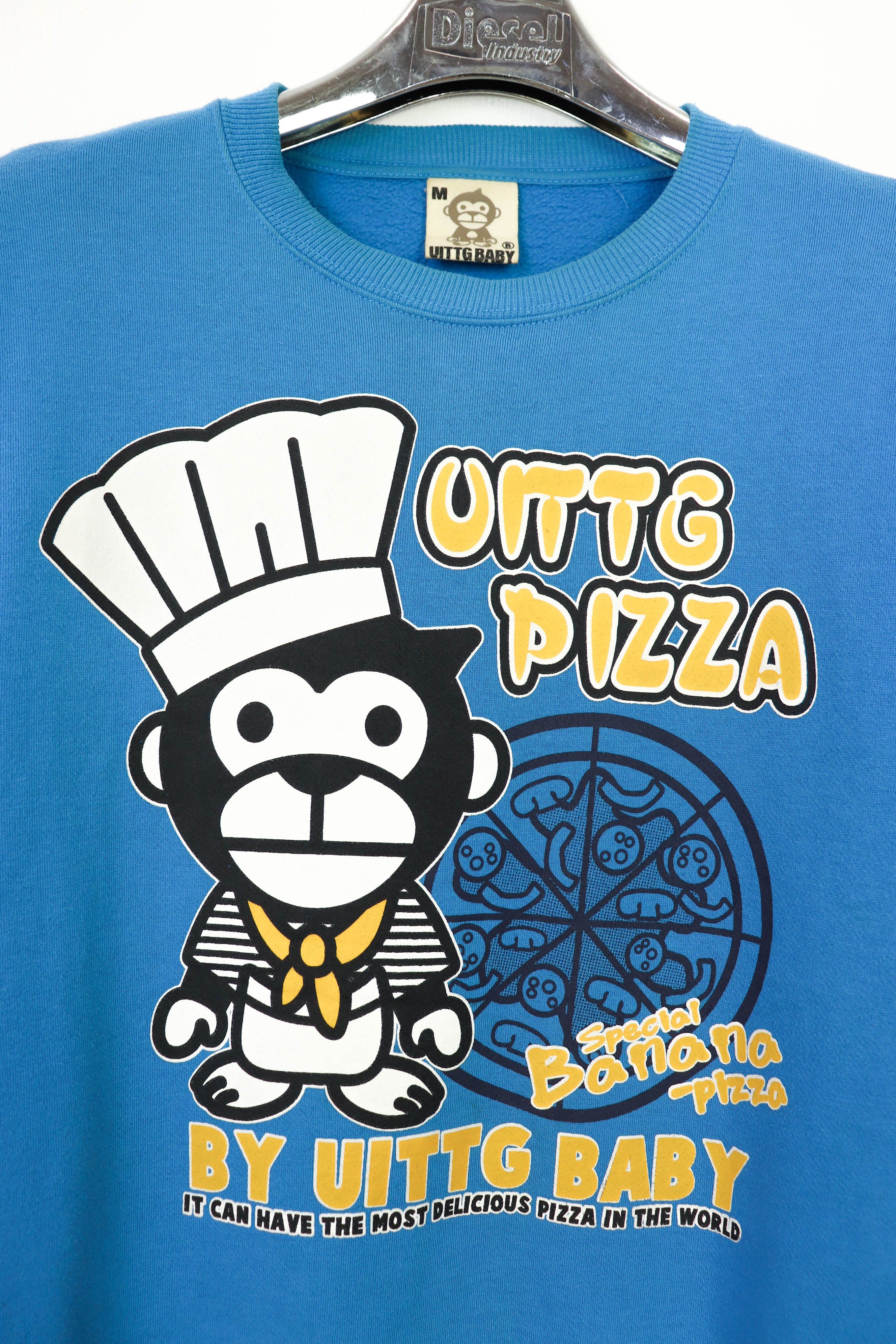 Japanese Brand UITTG Pizza by UITTG BABY Printed Graphics Sweatshirt Size US M / EU 48-50 / 2 - 3 Thumbnail