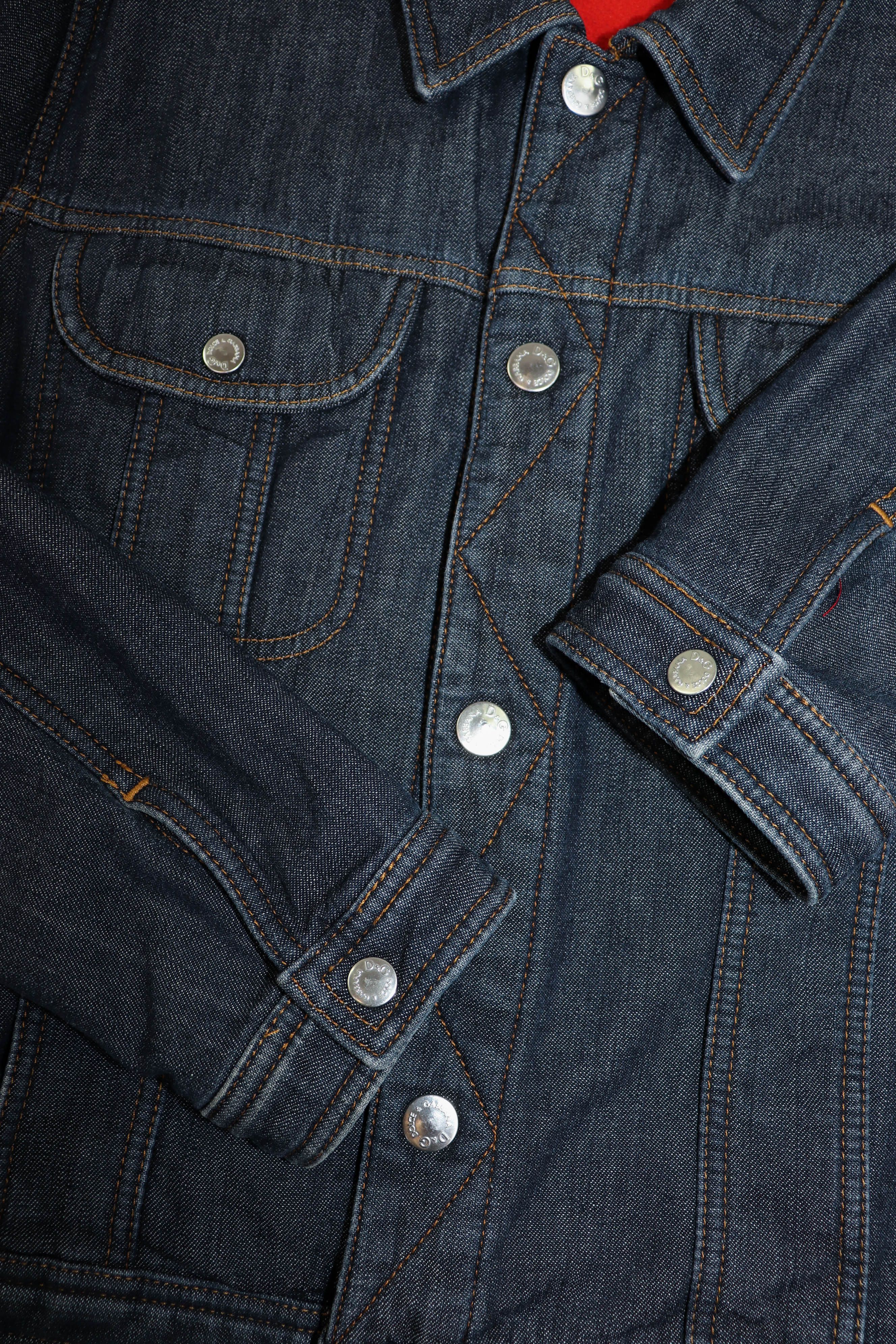 Dolce & Gabbana D&G Dolce & Gabbana Vintage Navy Indigo Denim Jeans Jacket Size M / US 6-8 / IT 42-44 - 9 Thumbnail