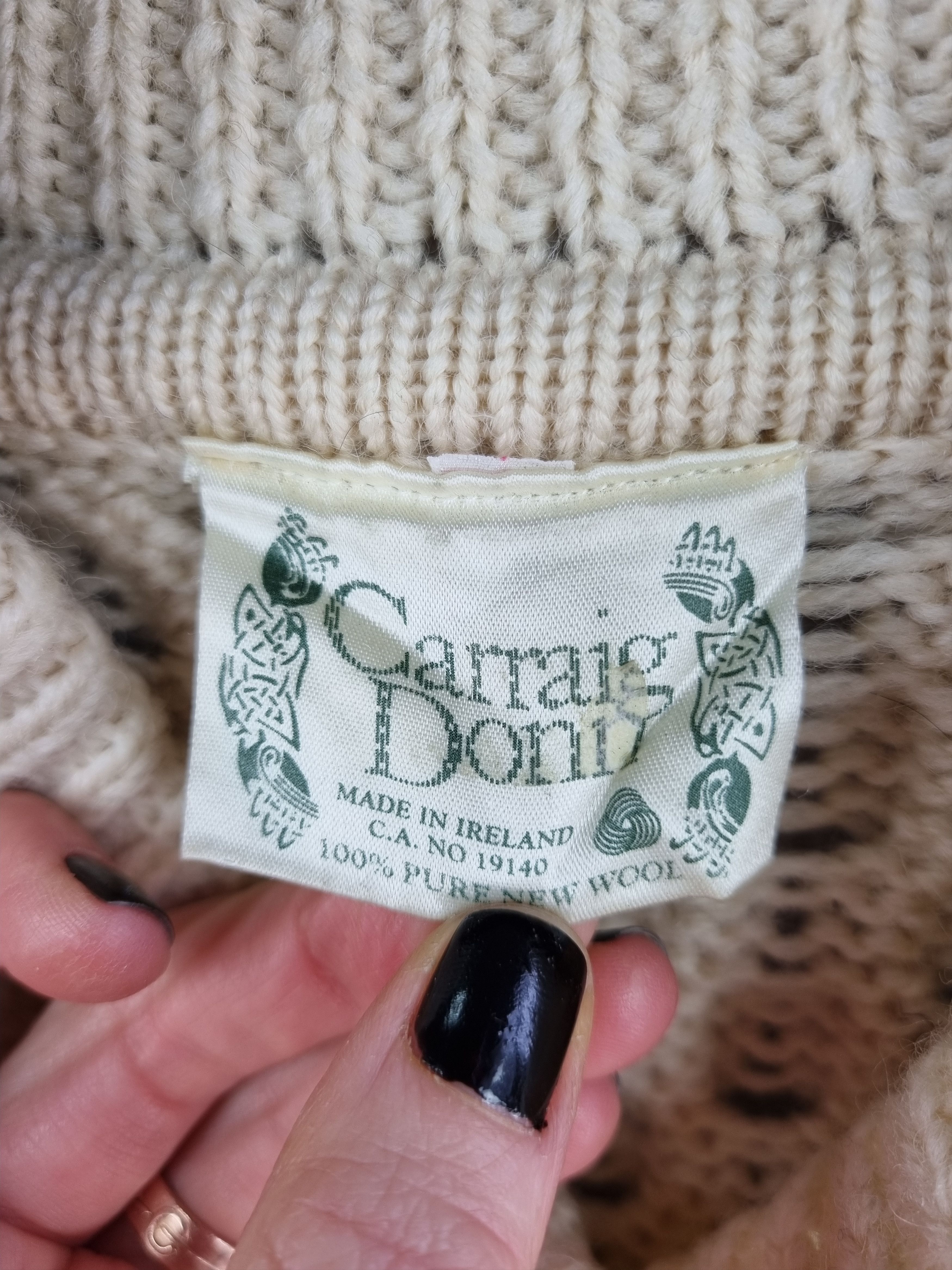 Carraig Donn × Vintage 80s Ireland Cable Knitted Fisherman Carraig Donn Sweater Size US L / EU 52-54 / 3 - 7 Thumbnail