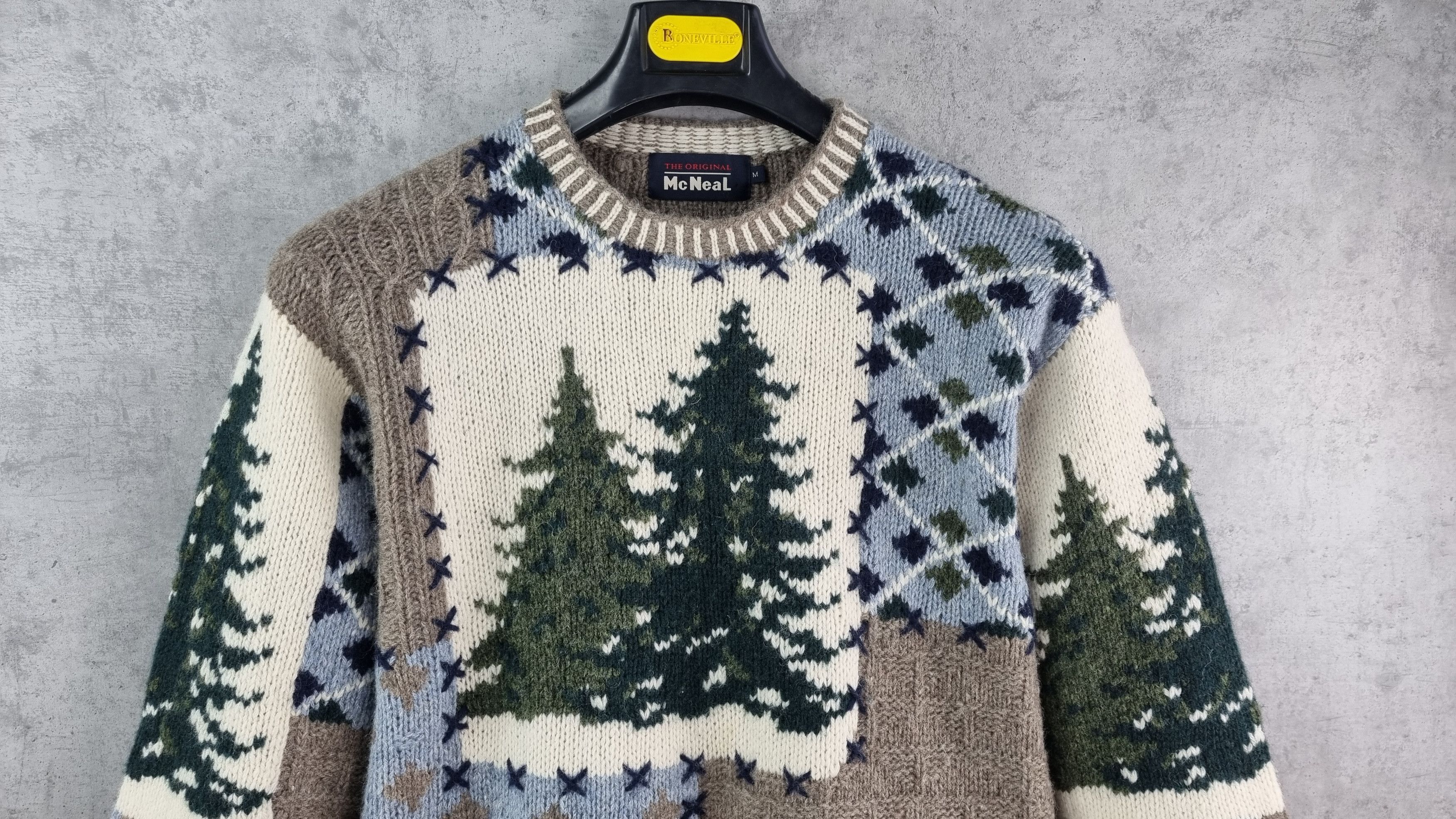 Vintage Rare MCNEAL Nature Motifs Knitted Sweater Vintage Size US M / EU 48-50 / 2 - 2 Thumbnail