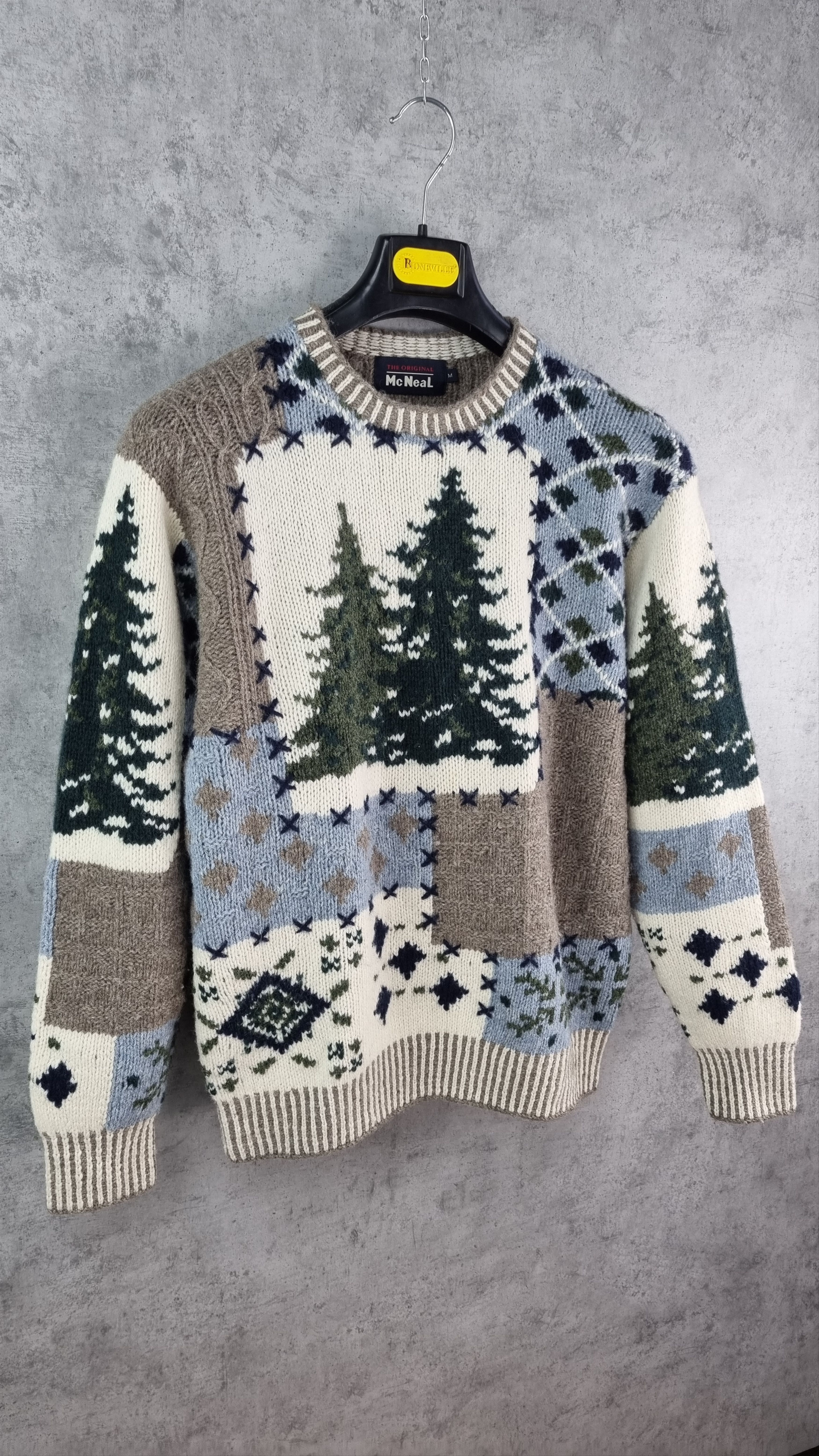 Vintage Rare MCNEAL Nature Motifs Knitted Sweater Vintage Size US M / EU 48-50 / 2 - 8 Thumbnail