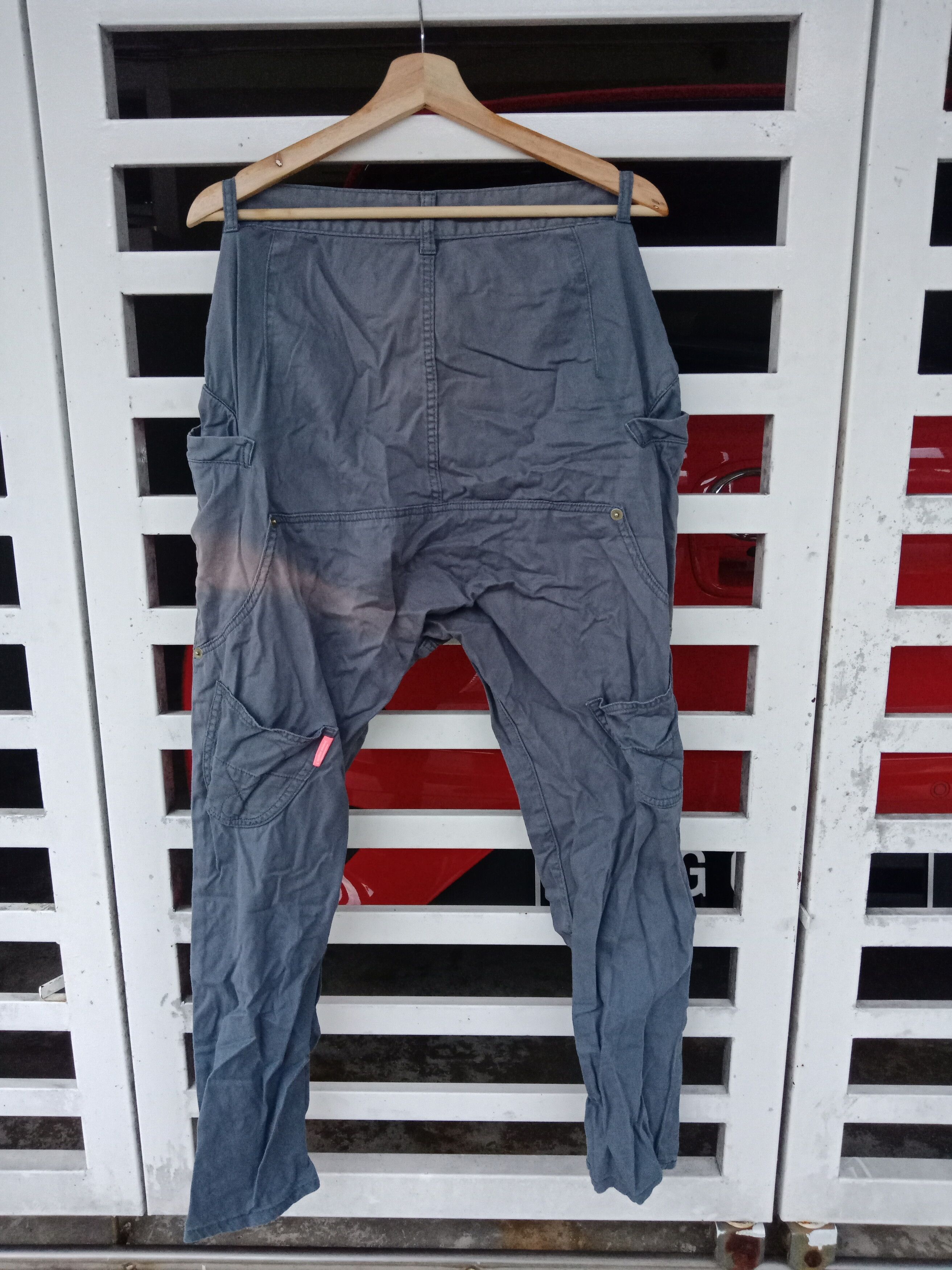 Pre-owned Archival Clothing X Issey Miyake Mercibeaucoup Faded Gray Multi Pockets In Washed Gray