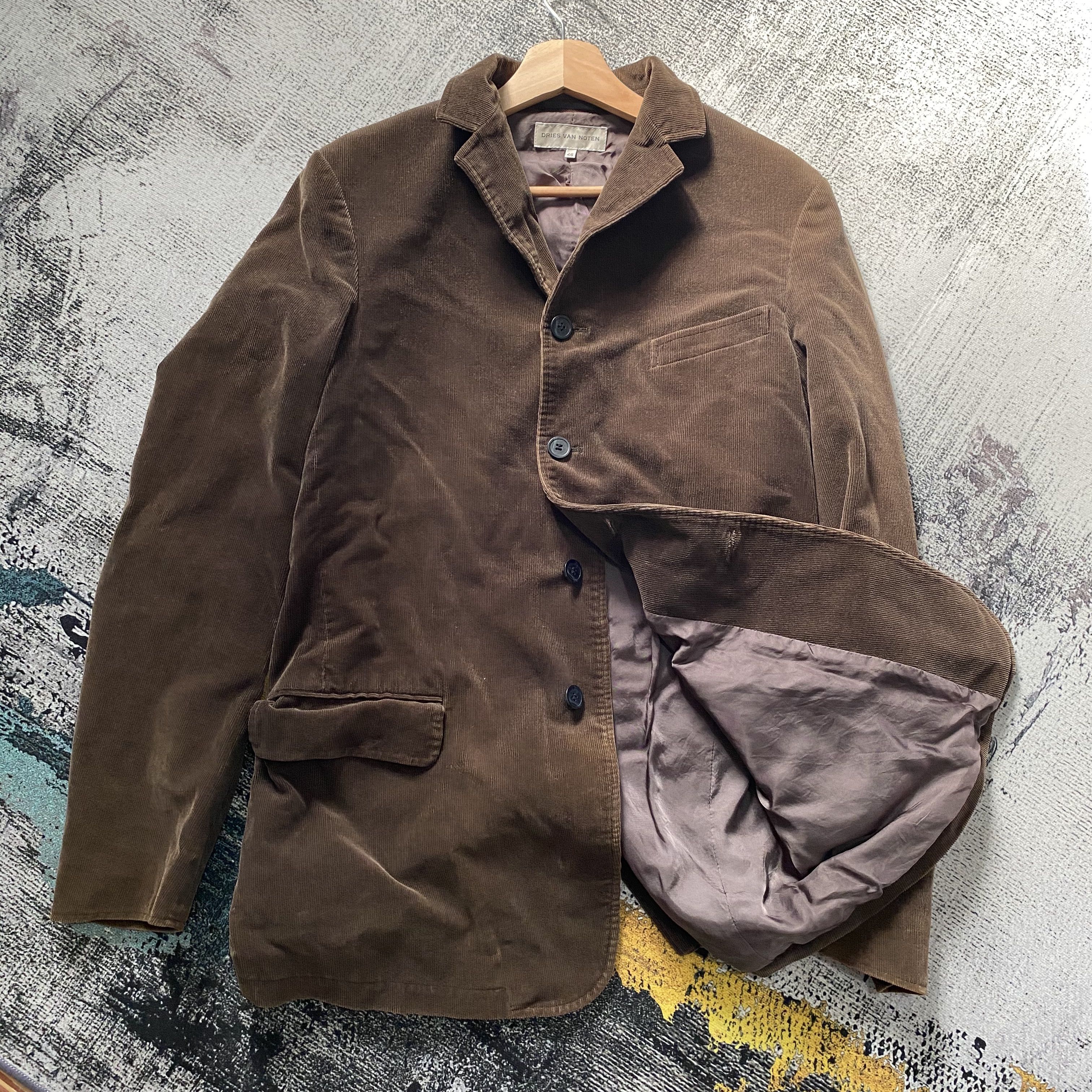 Dries Van Noten GRAIL🔥Dries Van Noten Corduroy Blazer Coats Size US S / EU 44-46 / 1 - 9 Thumbnail