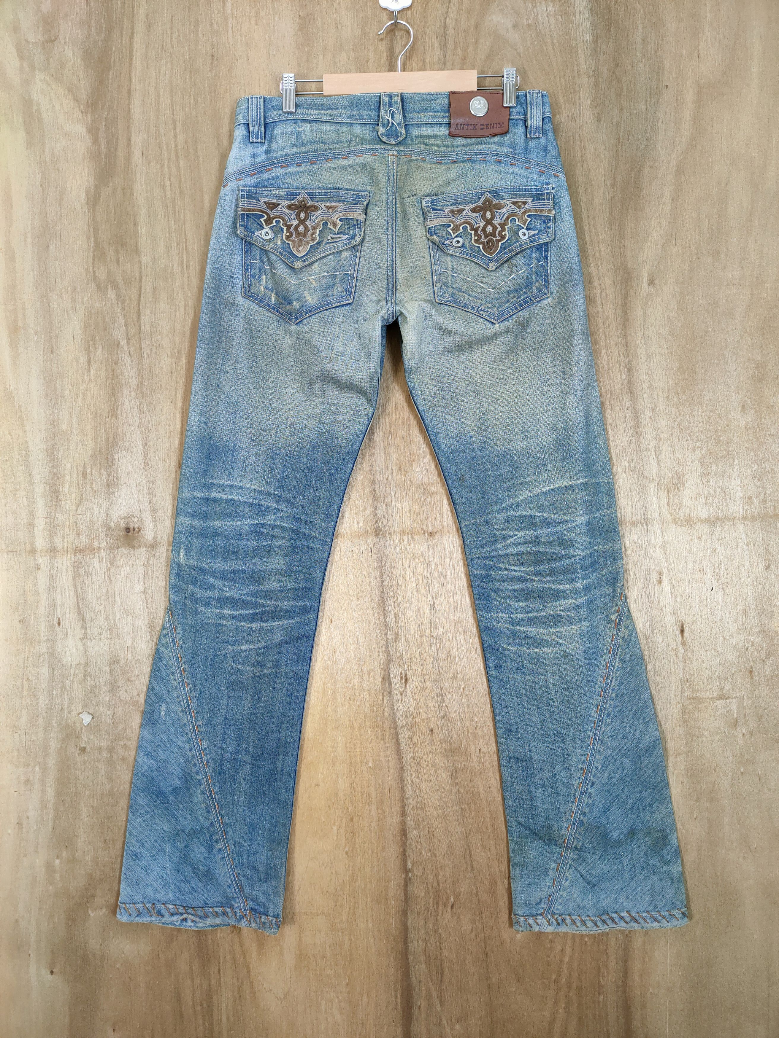 Antik Denim VINTAGE ANTIK DENIM FLARE DENIM RUSTY FADED JEANS PANTS Size US 32 / EU 48 - 1 Thumbnail
