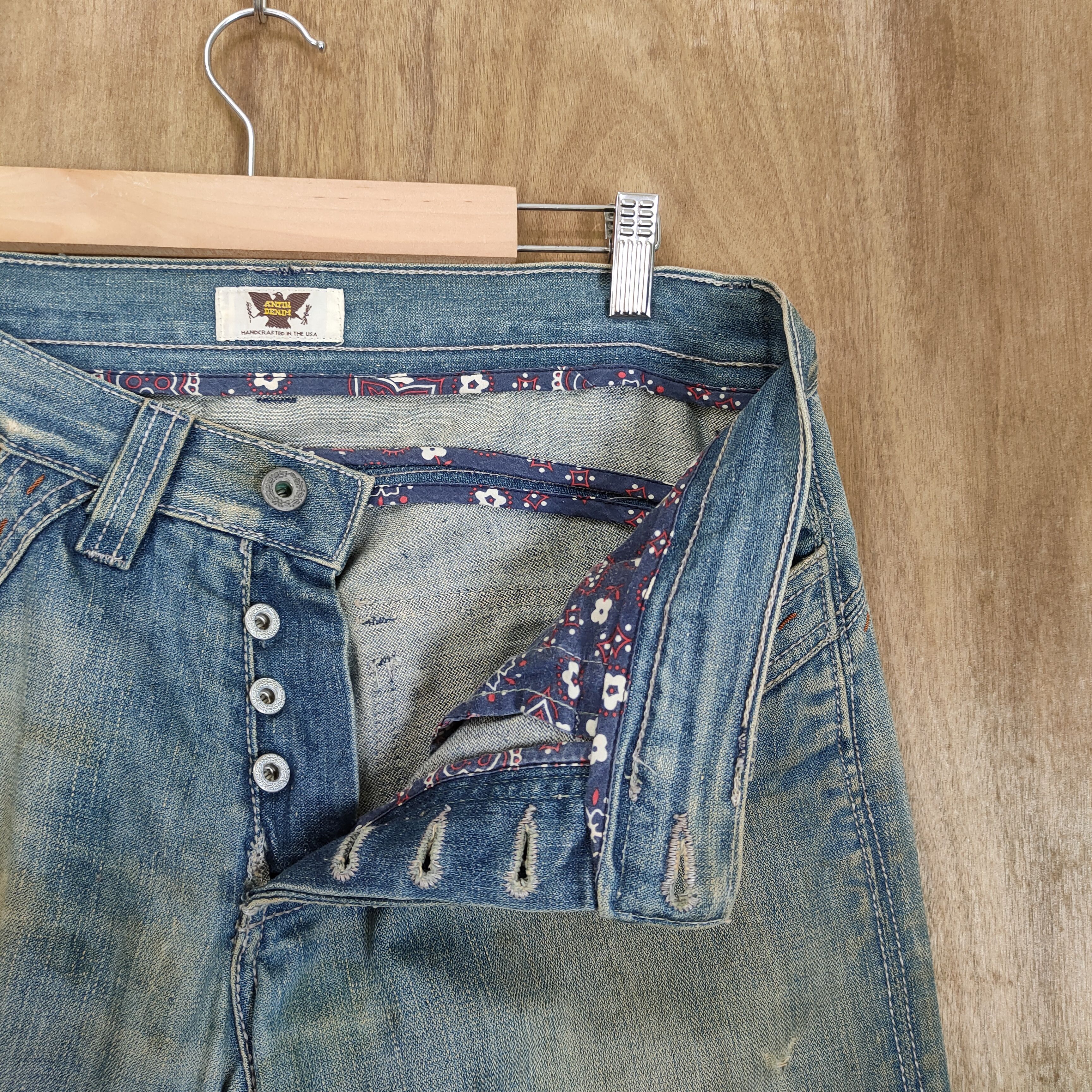 Antik Denim VINTAGE ANTIK DENIM FLARE DENIM RUSTY FADED JEANS PANTS Size US 32 / EU 48 - 9 Thumbnail