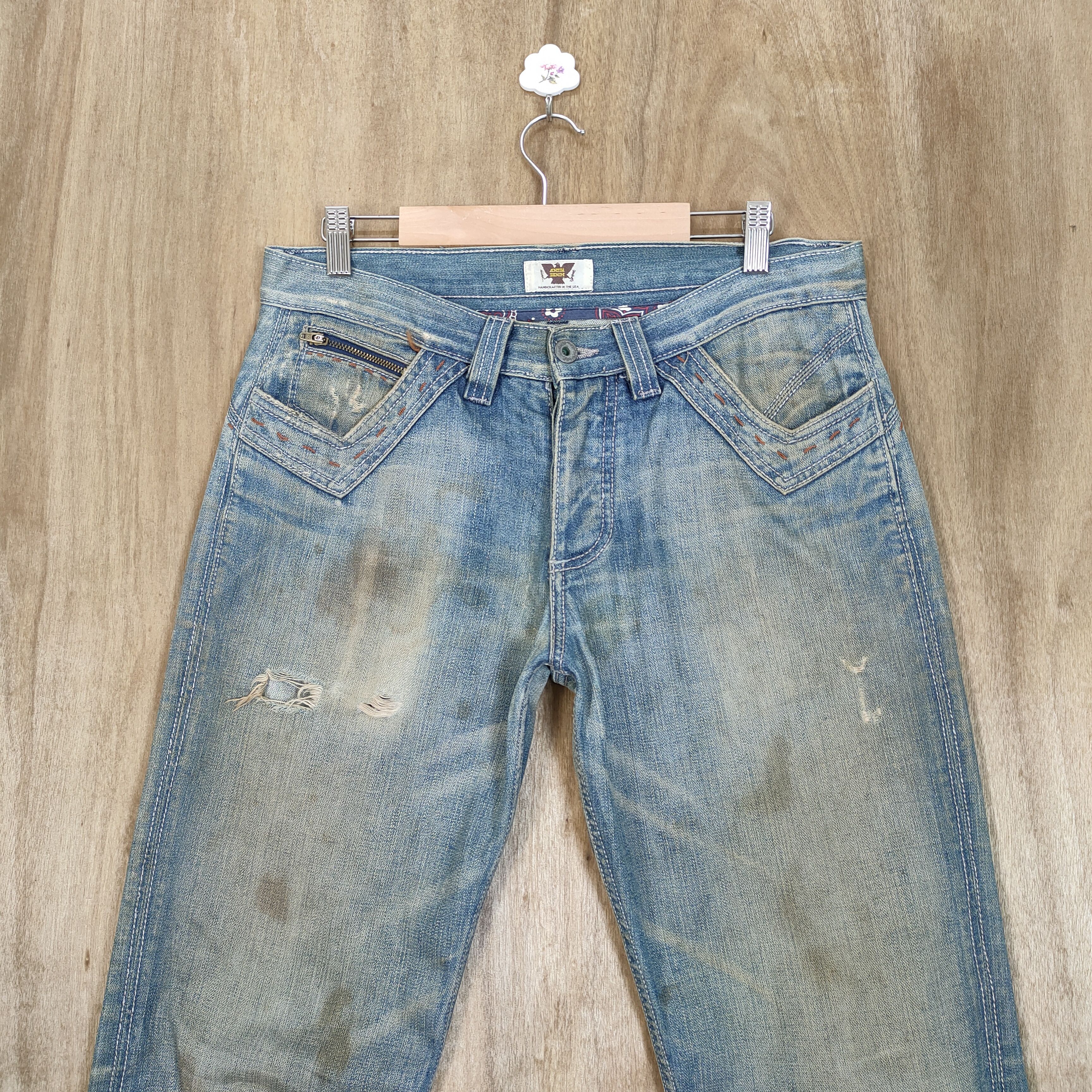 Antik Denim VINTAGE ANTIK DENIM FLARE DENIM RUSTY FADED JEANS PANTS Size US 32 / EU 48 - 3 Thumbnail