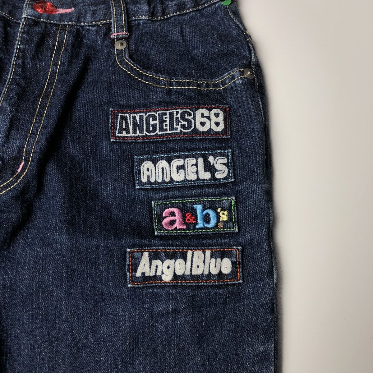 Angel Blue 1990s Angel Blue - Patchwork Denim Pants Size US 29 - 9 Thumbnail
