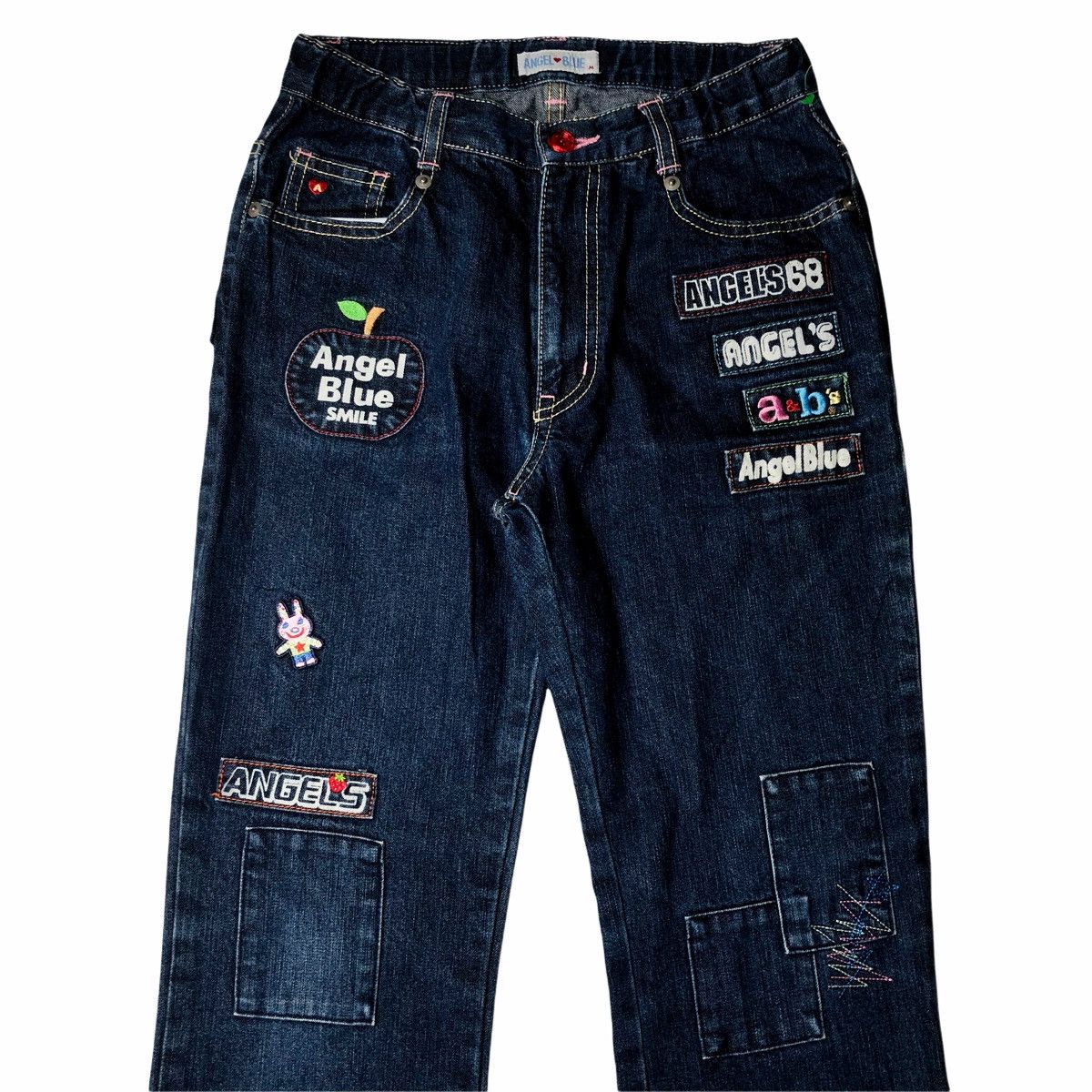 Angel Blue 1990s Angel Blue - Patchwork Denim Pants Size US 29 - 1 Thumbnail