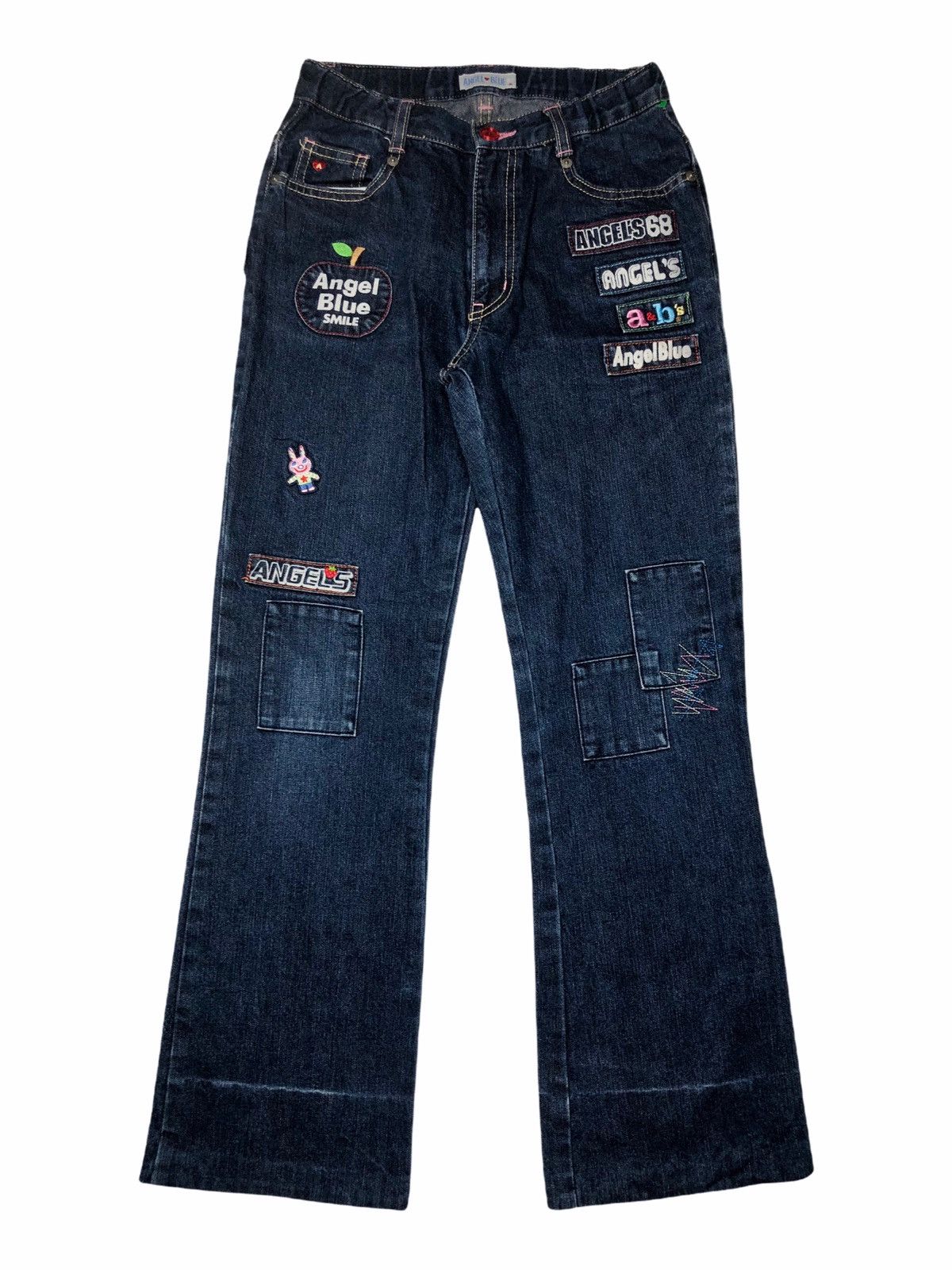 Angel Blue 1990s Angel Blue - Patchwork Denim Pants Size US 29 - 2 Thumbnail