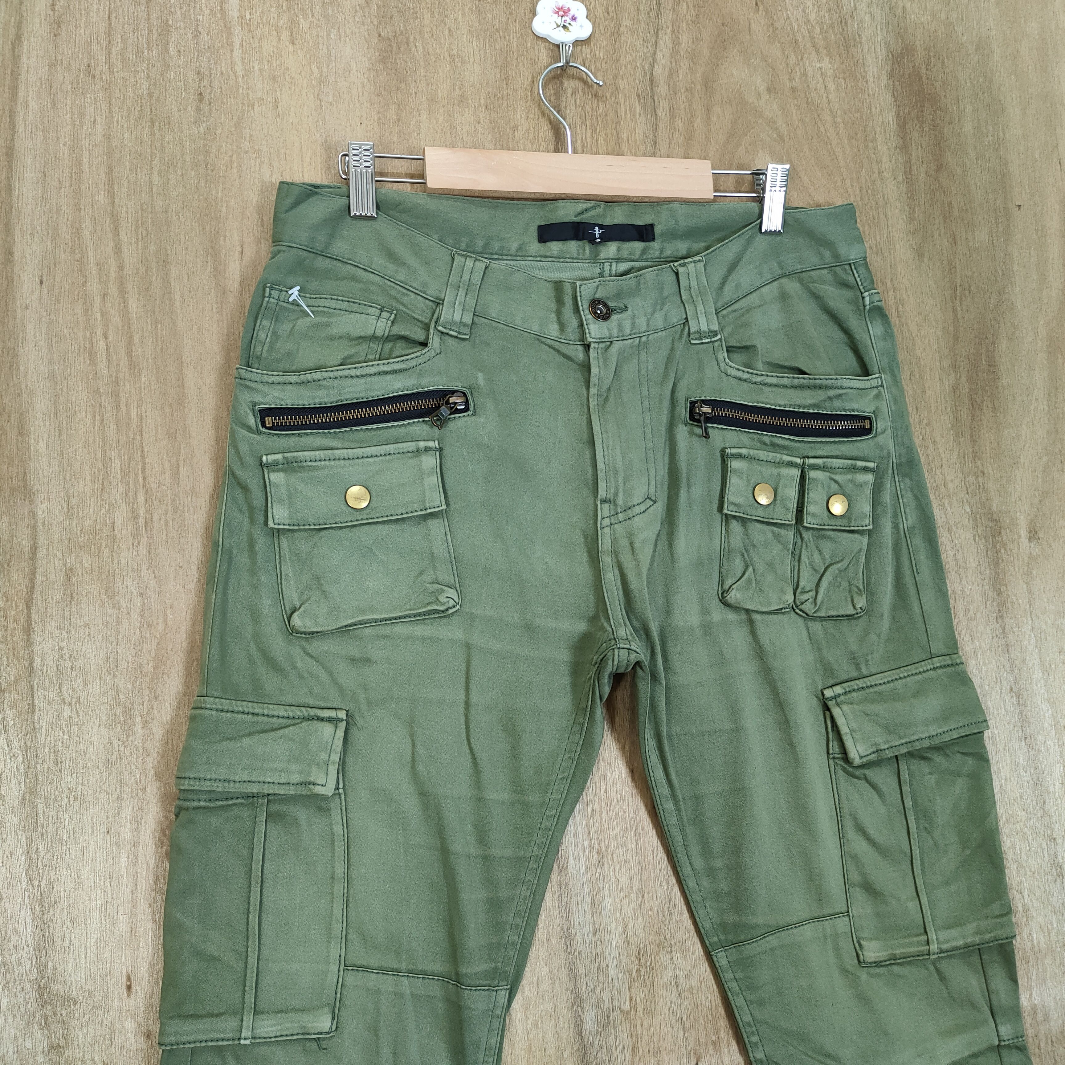 Japanese Brand VINTAGE JAPANESE FLARE CARGO PANTS/ ZIPPER LEG OPEN Size US 32 / EU 48 - 3 Thumbnail
