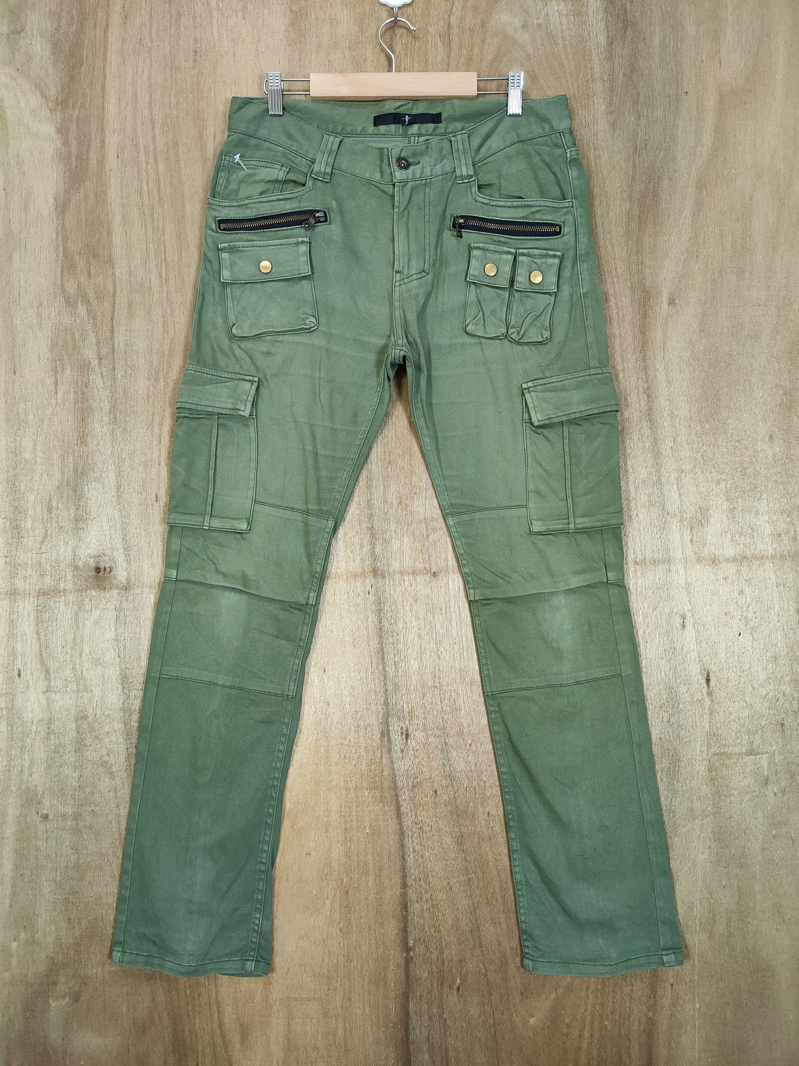 Japanese Brand VINTAGE JAPANESE FLARE CARGO PANTS/ ZIPPER LEG OPEN Size US 32 / EU 48 - 2 Thumbnail