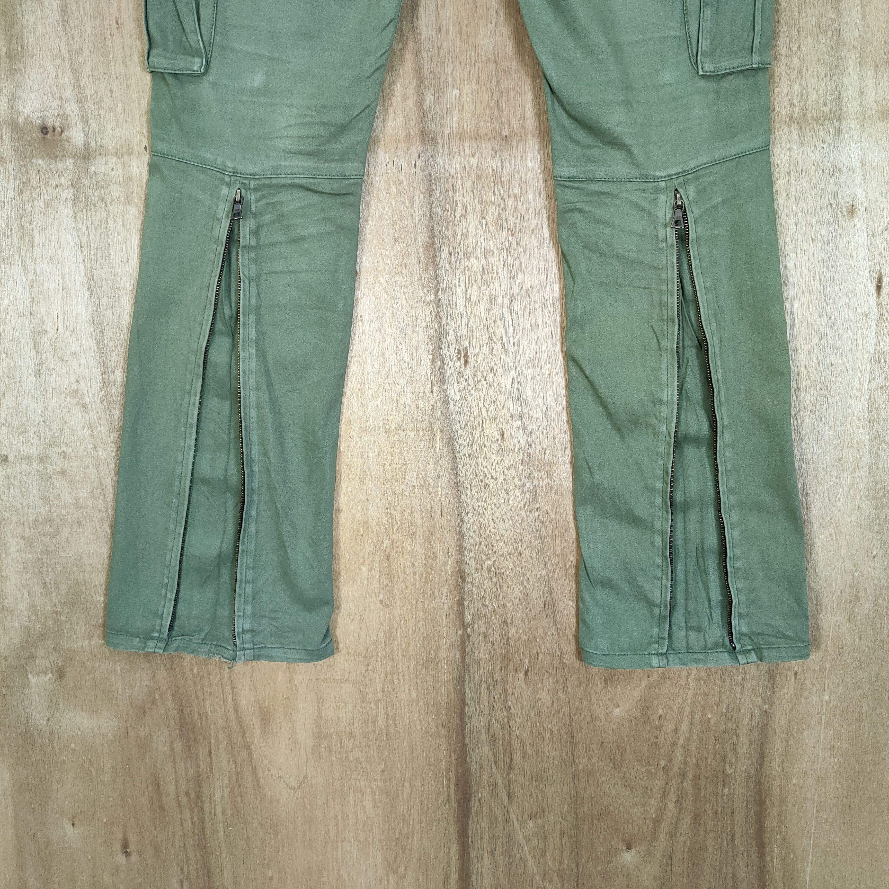 Japanese Brand VINTAGE JAPANESE FLARE CARGO PANTS/ ZIPPER LEG OPEN Size US 32 / EU 48 - 10 Thumbnail