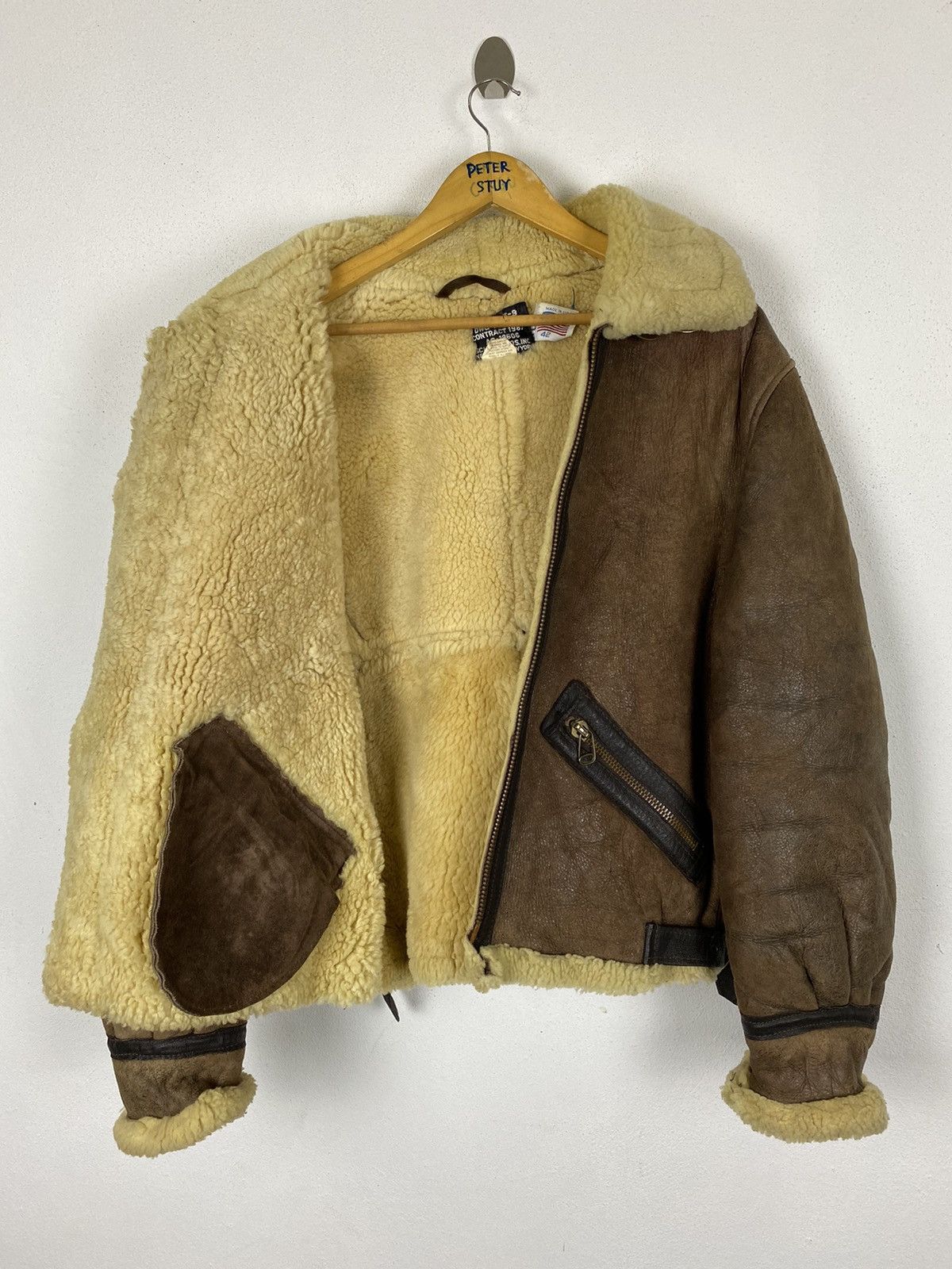 Vintage VINTAGE 80’s B-9 LEATHER JACKET Size US M / EU 48-50 / 2 - 3 Thumbnail