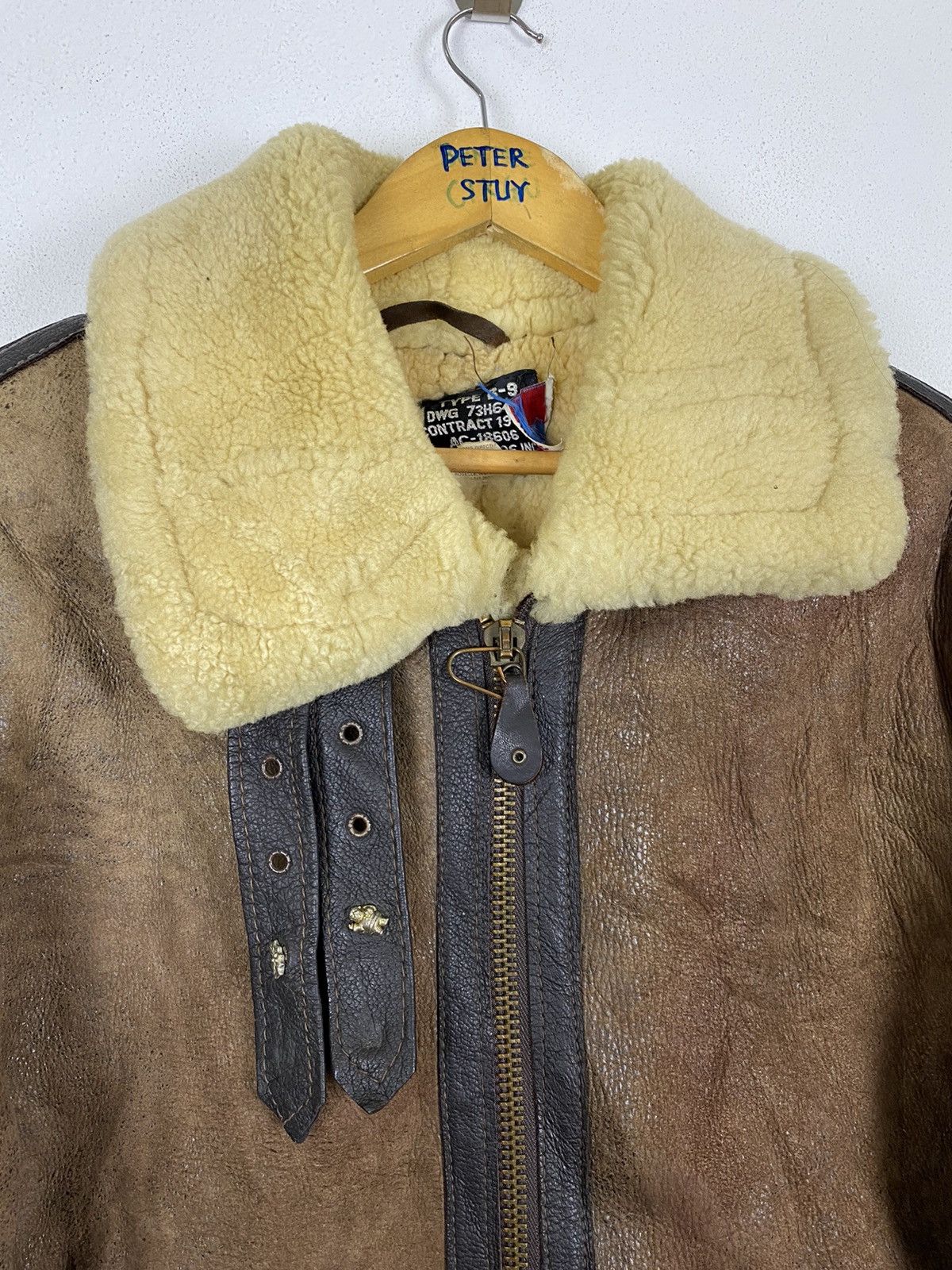 Vintage VINTAGE 80’s B-9 LEATHER JACKET Size US M / EU 48-50 / 2 - 5 Thumbnail